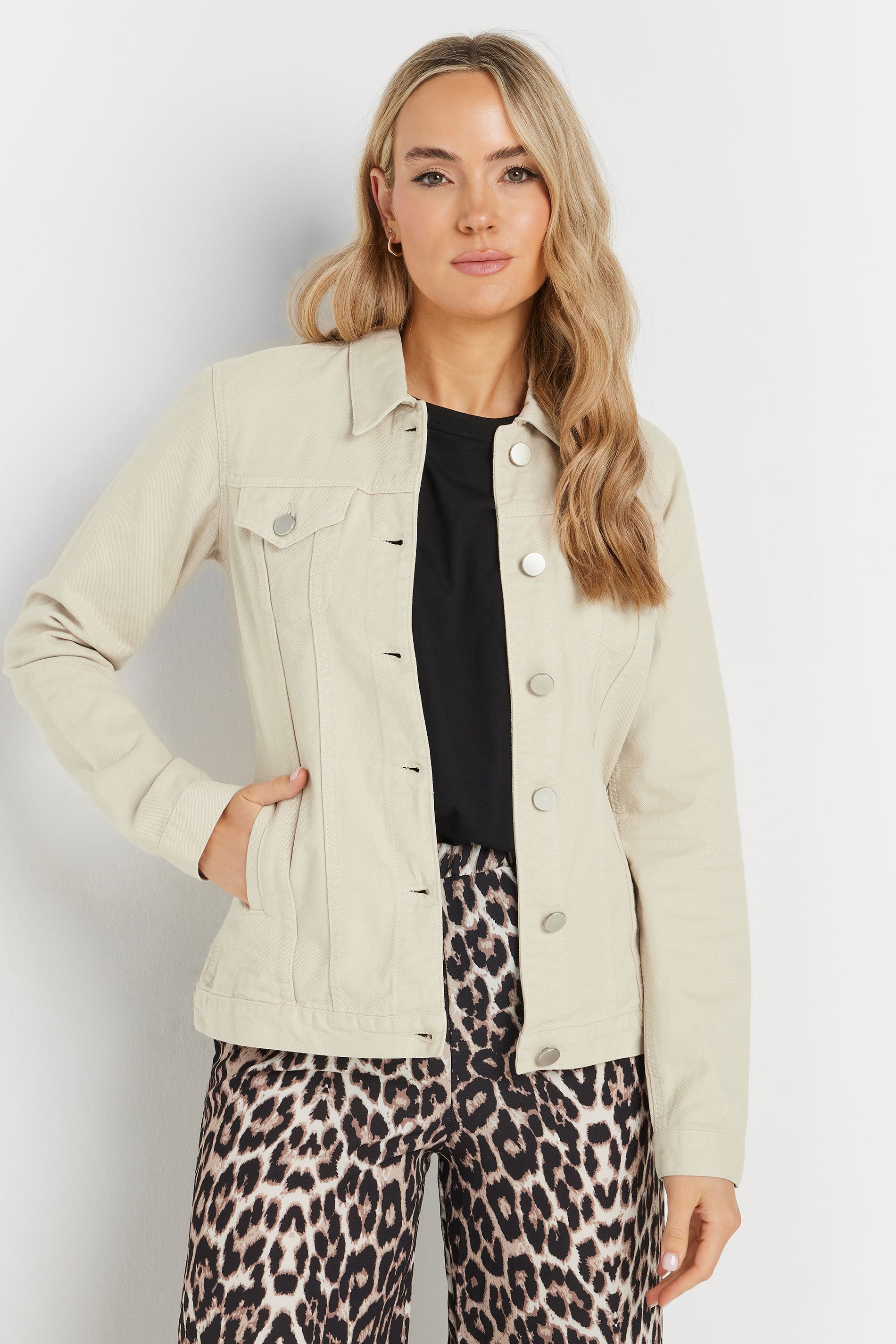 LTS Tall Cream Denim Jacket | Long Tall Sally 2