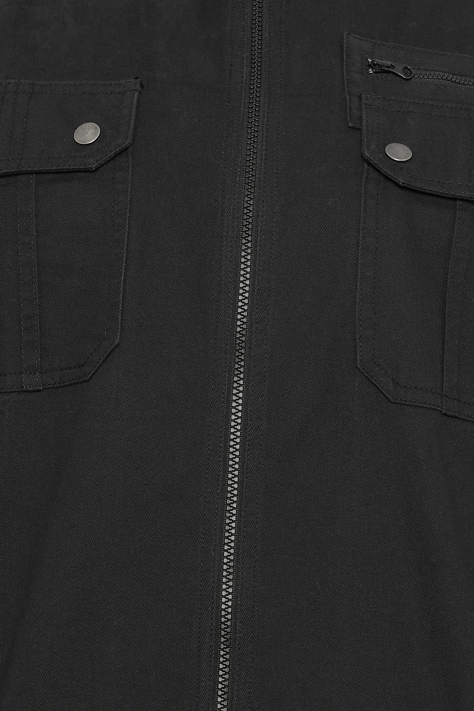 BadRhino Big & Tall Black Cotton Zip Through Jacket | BadRhino 8