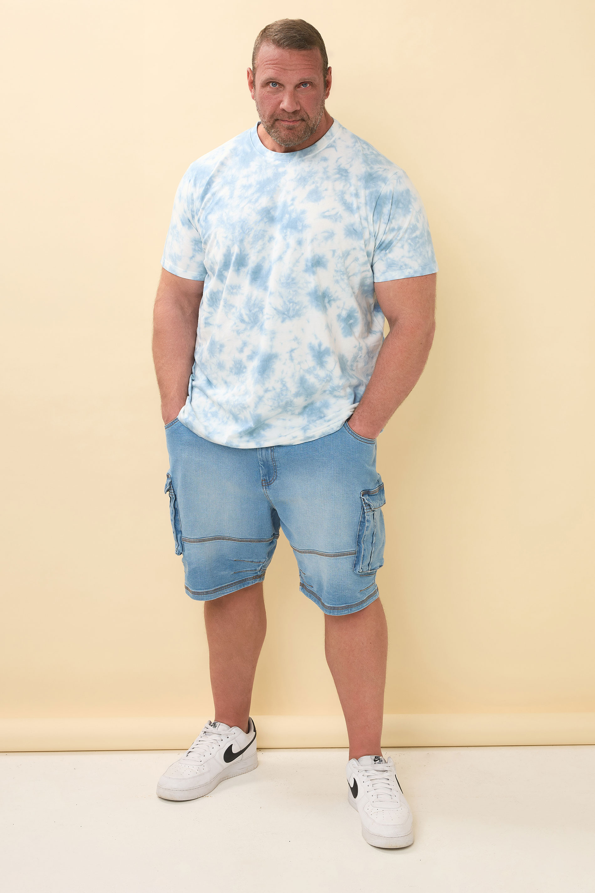 BadRhino Big & Tall Blue Tie Dye T-Shirt | BadRhino 2