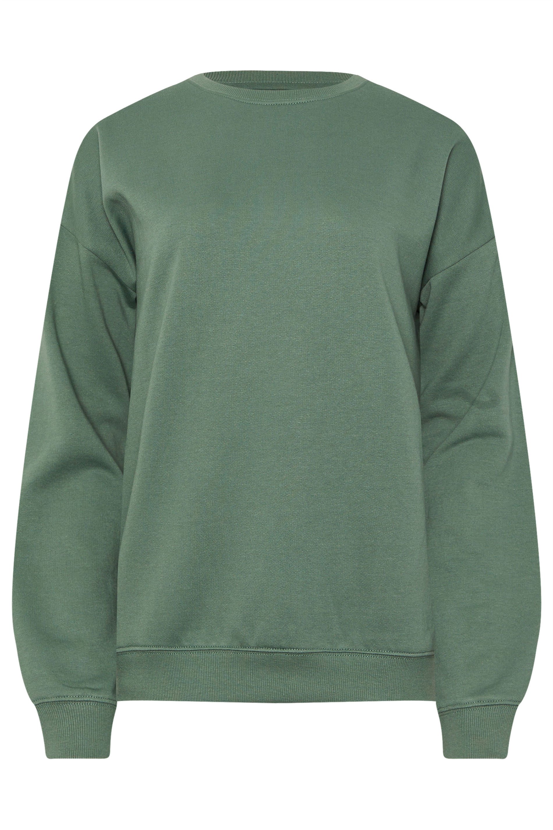 LTS Tall Khaki Green Crew Neck Sweatshirt | Long Tall Sally 5