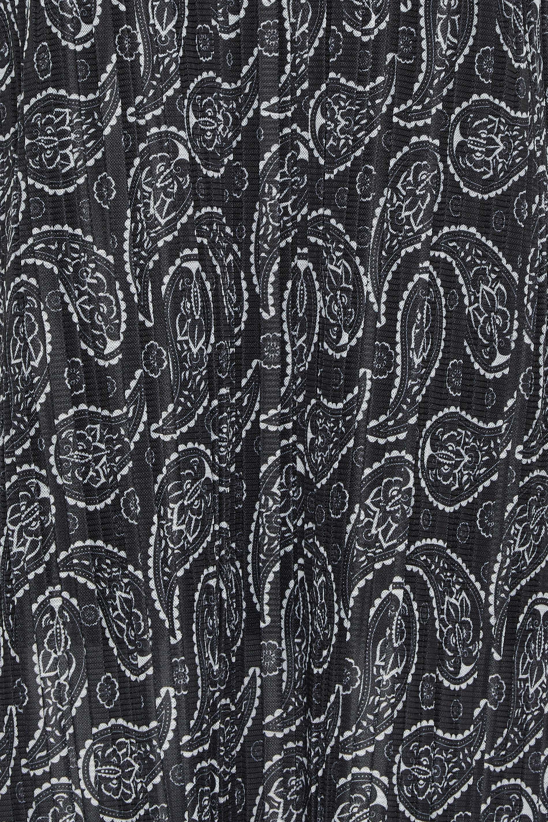 LTS Tall Black Paisley Print Mesh Lace Vest Top | Long Tall Sally 5