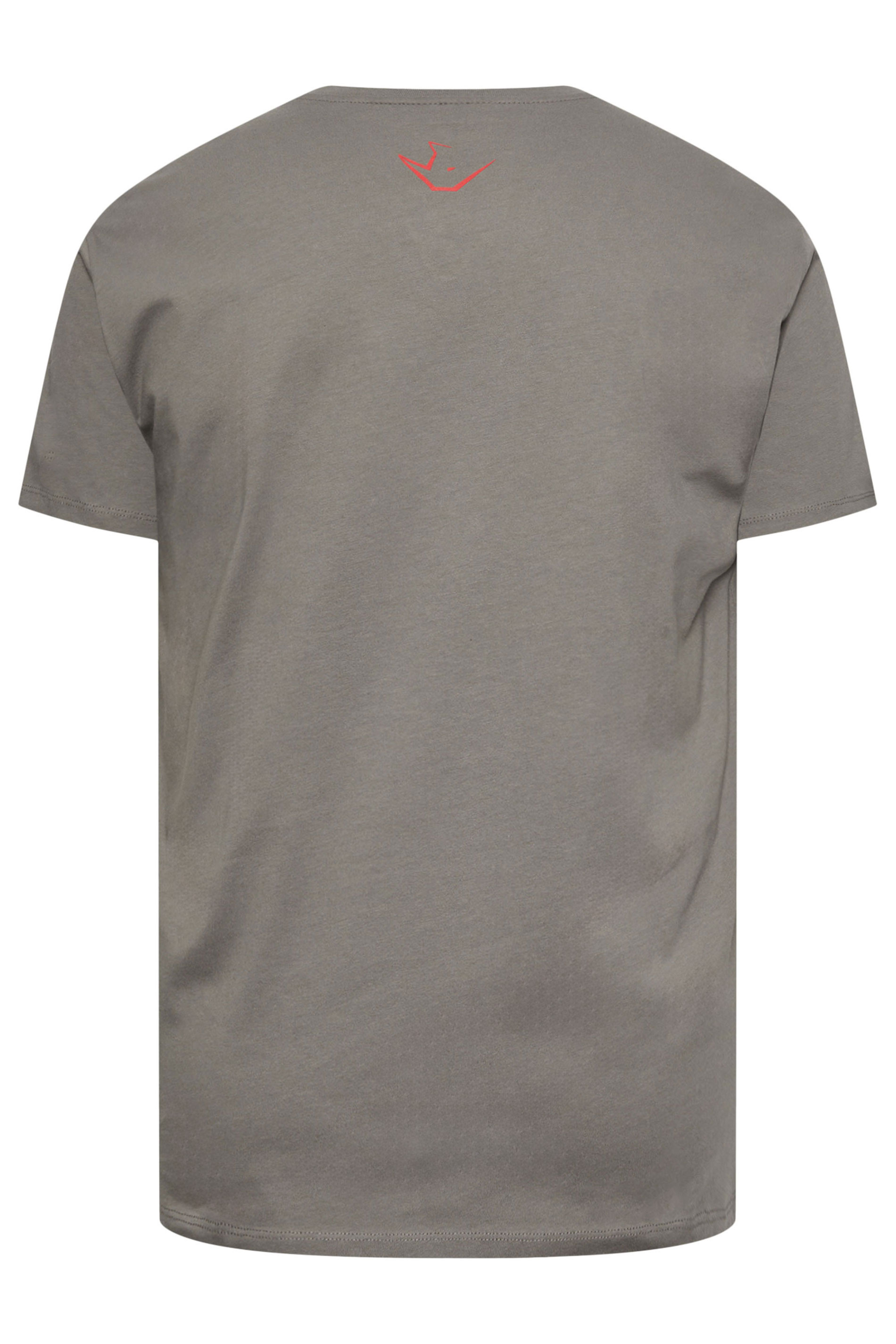 IronRhino Big & Tall Grey Chest Print T-Shirt | BadRhino 6