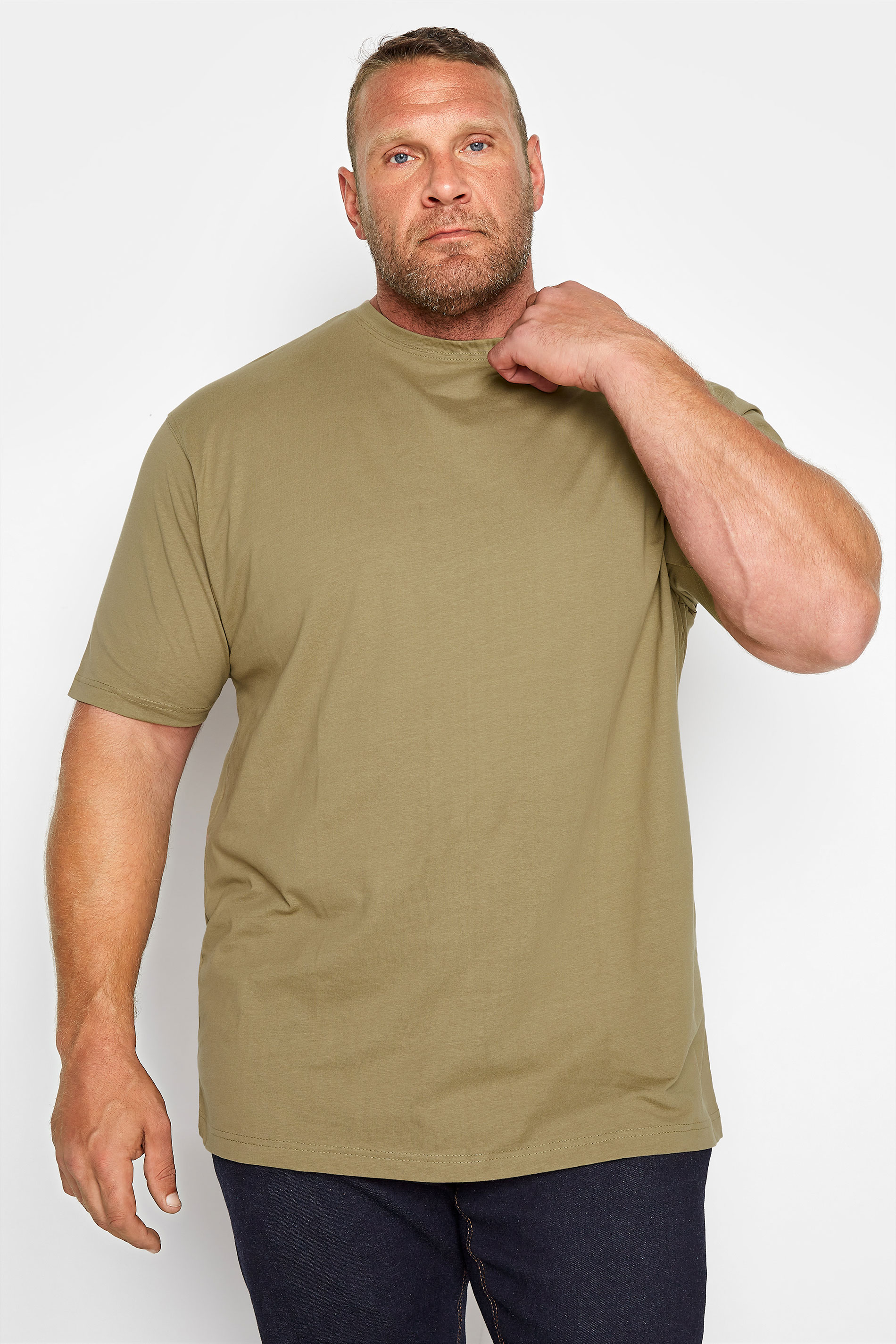 KAM Olive Green Plain T-Shirt | BadRhino 2