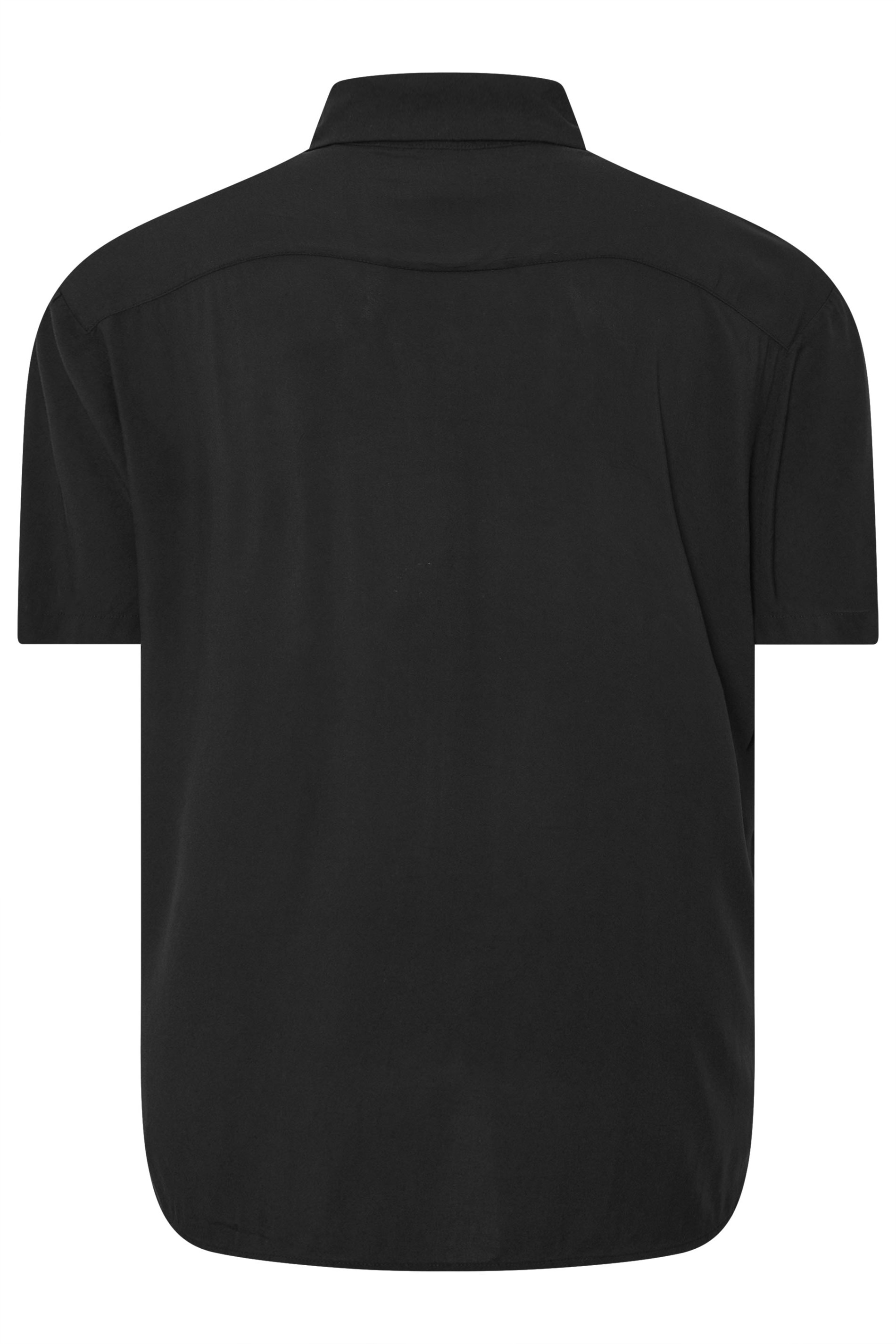 JACK & JONES Big & Tall Black Resort Shirt | BadRhino 4