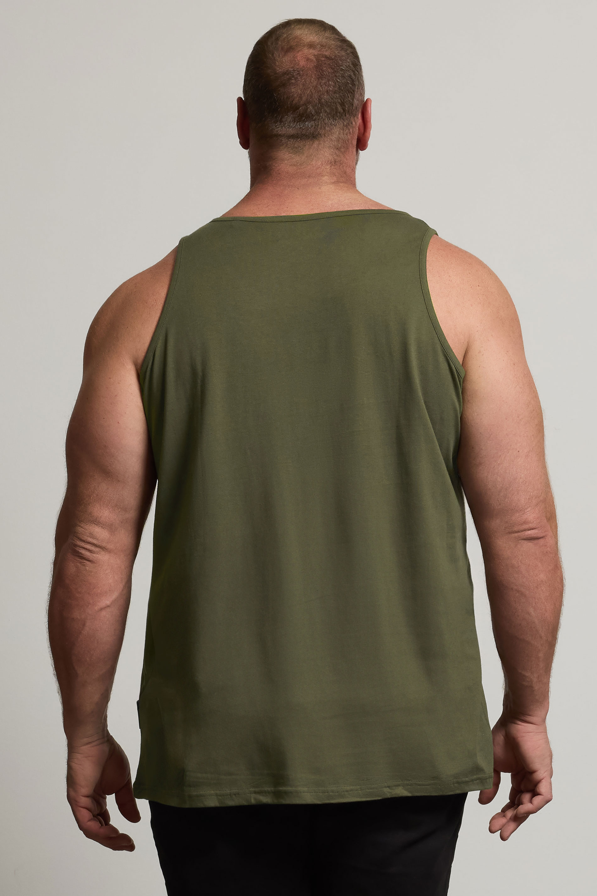 BadRhino Khaki Green Plain Vest Top | BadRhino 3