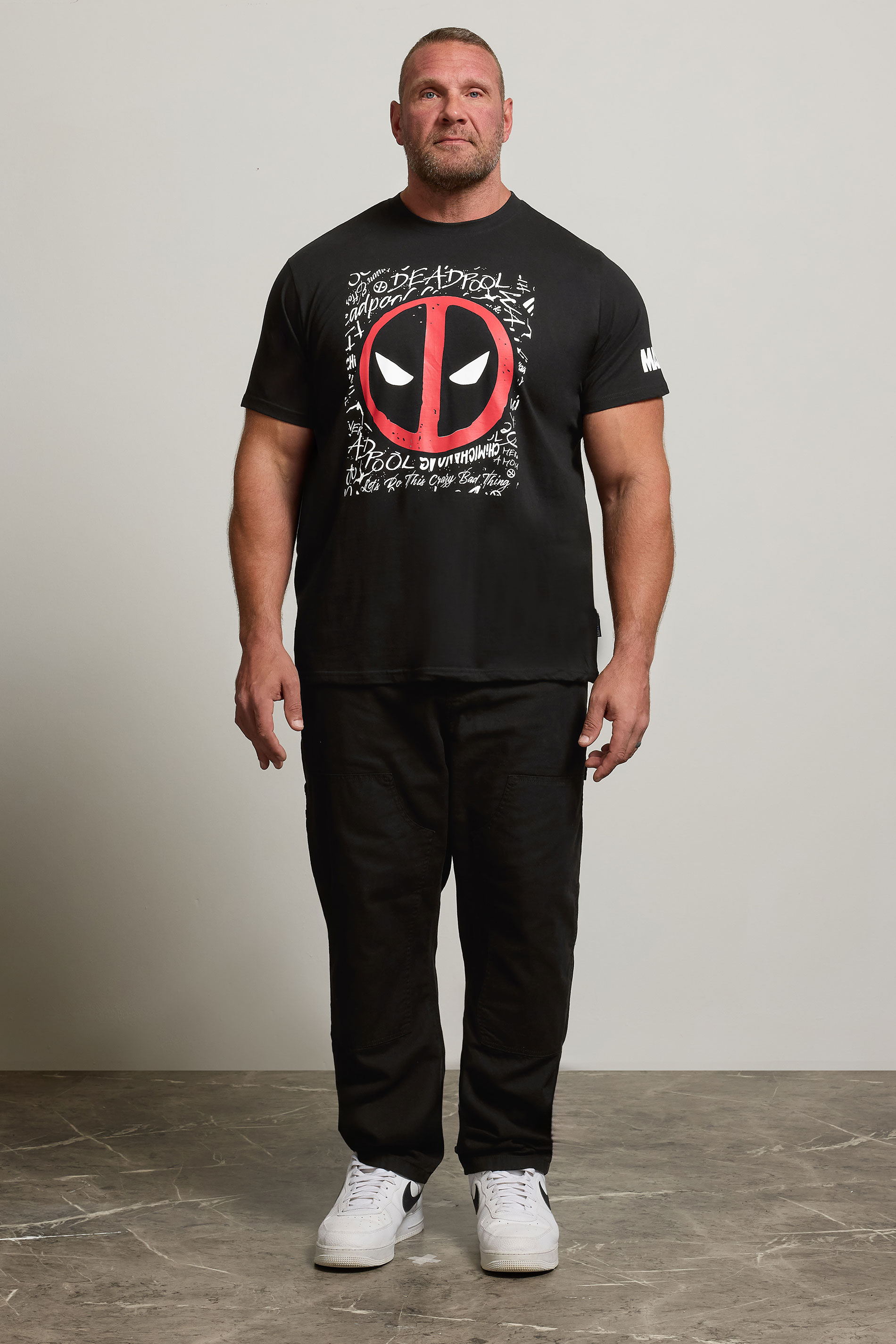 BadRhino Big & Tall Black Deadpool Graphic T-Shirt | BadRhino 2
