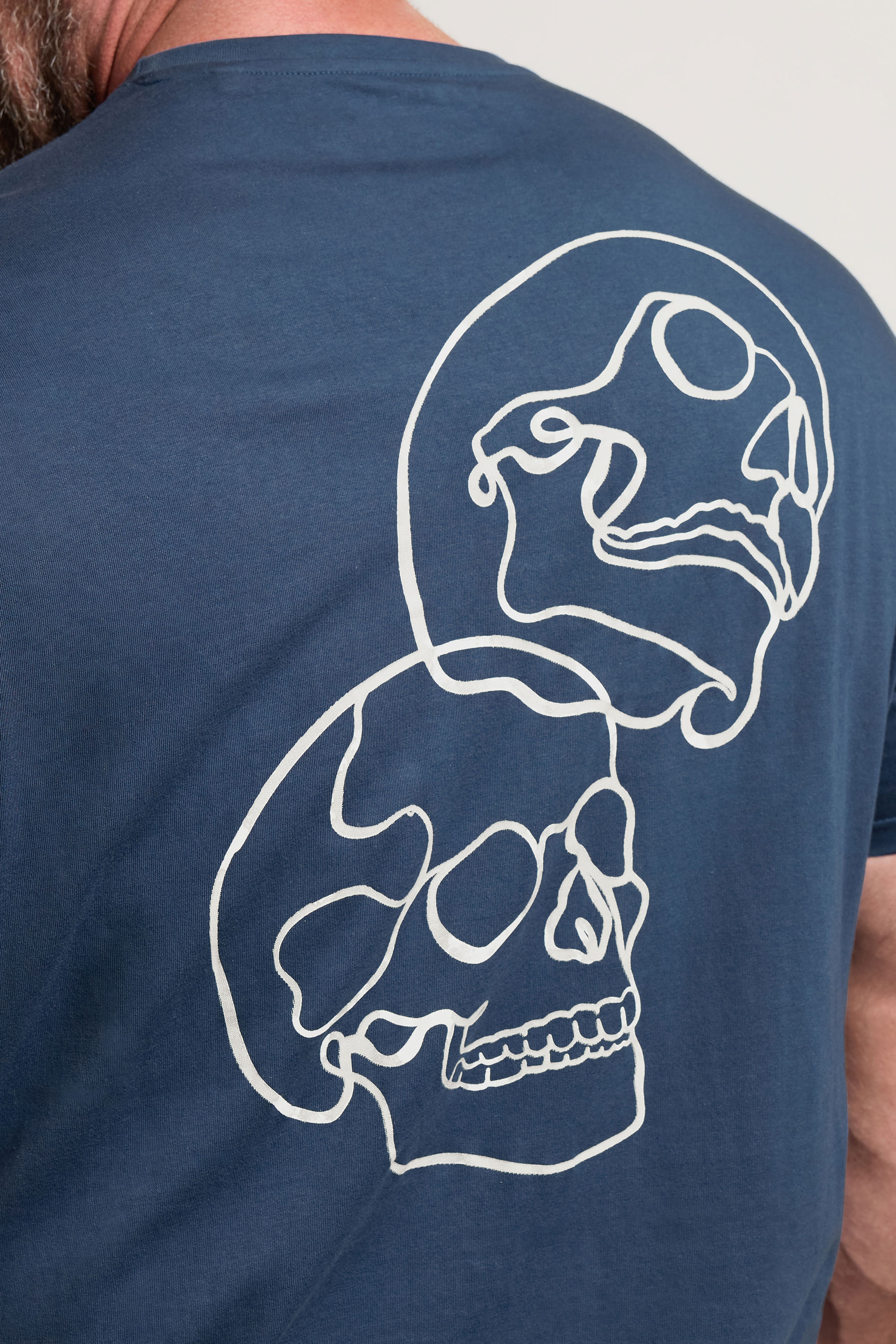 BadRhino Big & Tall Blue Skull Print Graphic T-Shirt | BadRhino 5