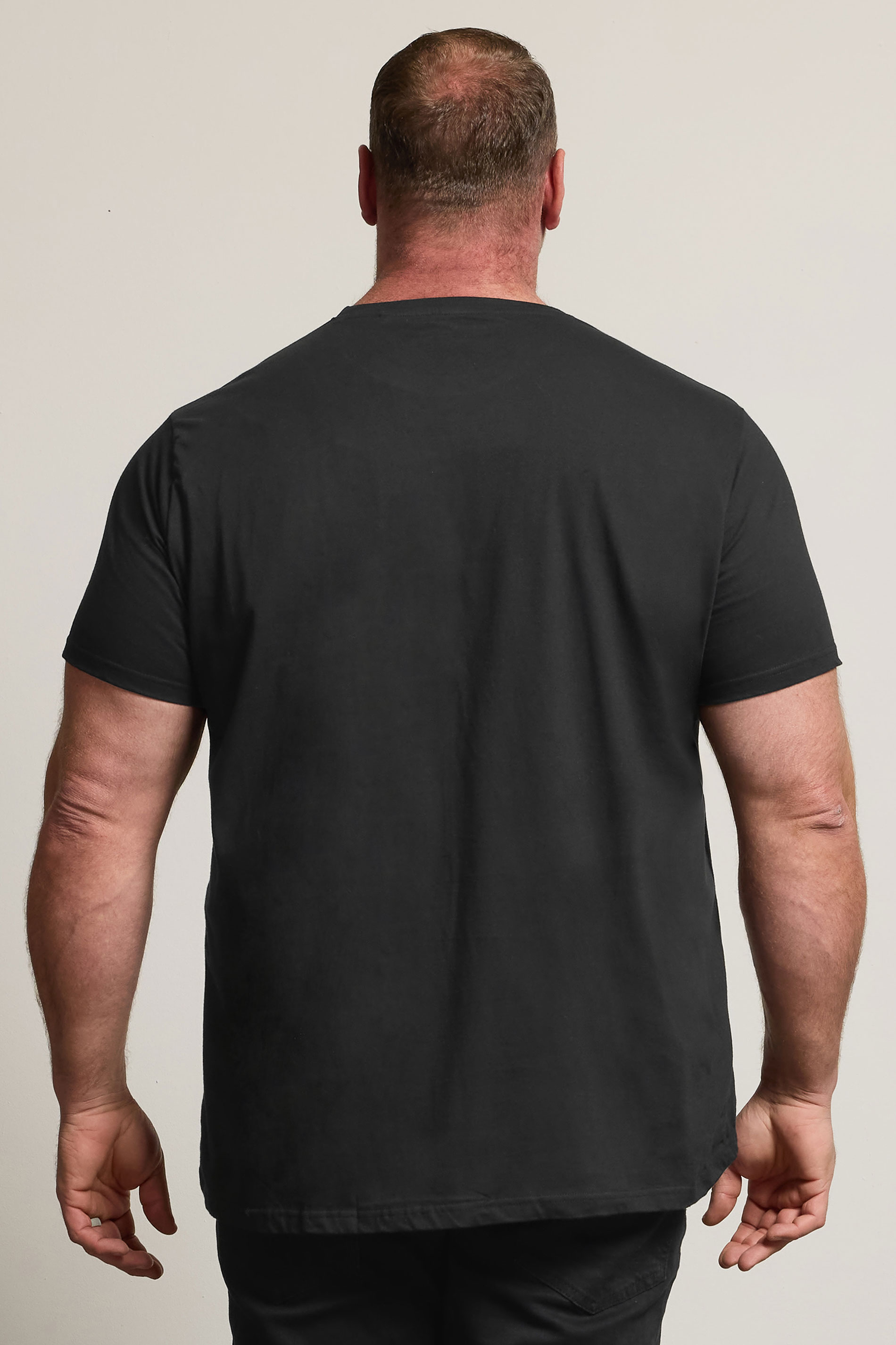 BadRhino Big & Tall Black Skull & Snake Graphic T-Shirt | BadRhino 3