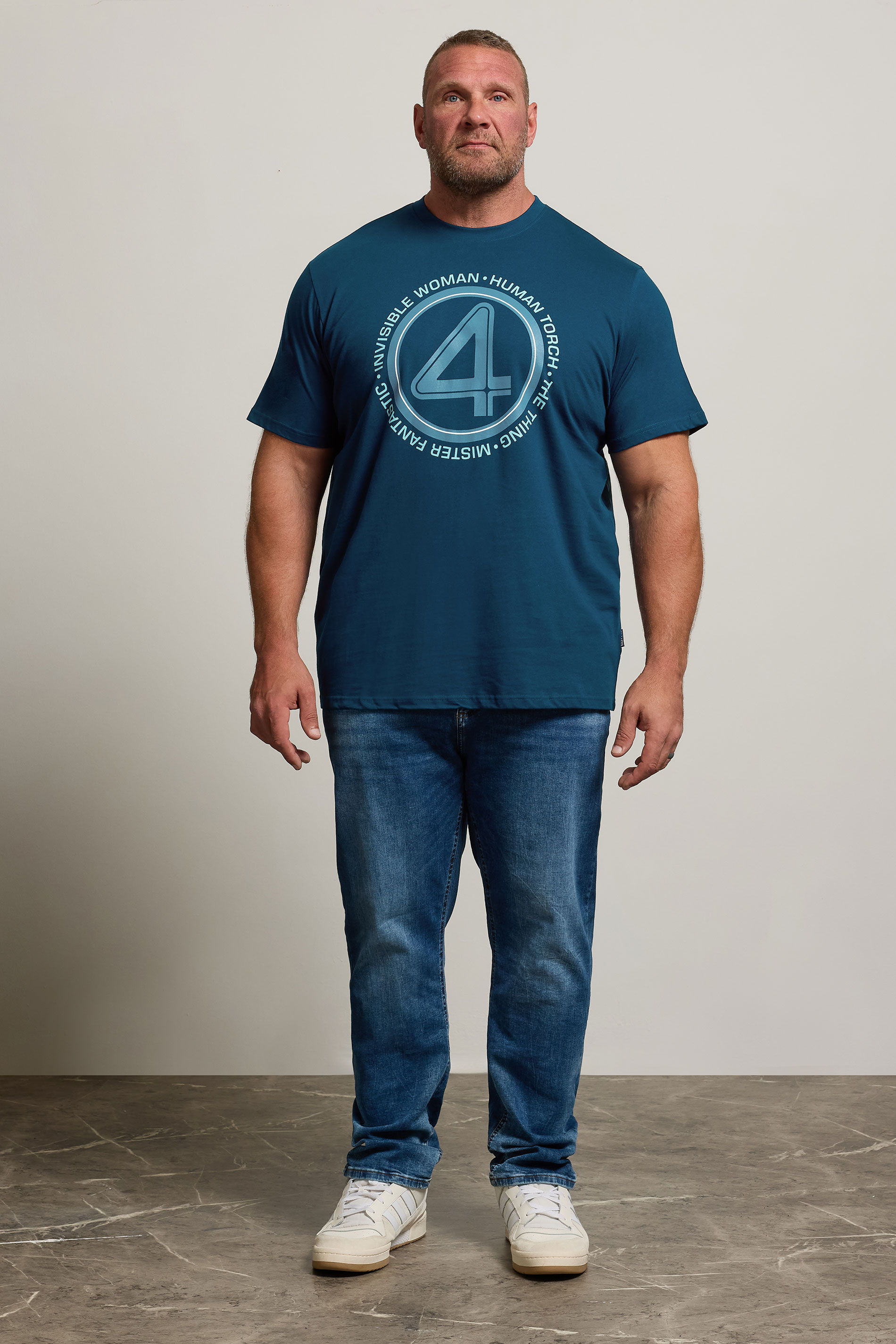 BadRhino Big & Tall Blue Fantastic 4 Graphic T-Shirt | BadRhino 2