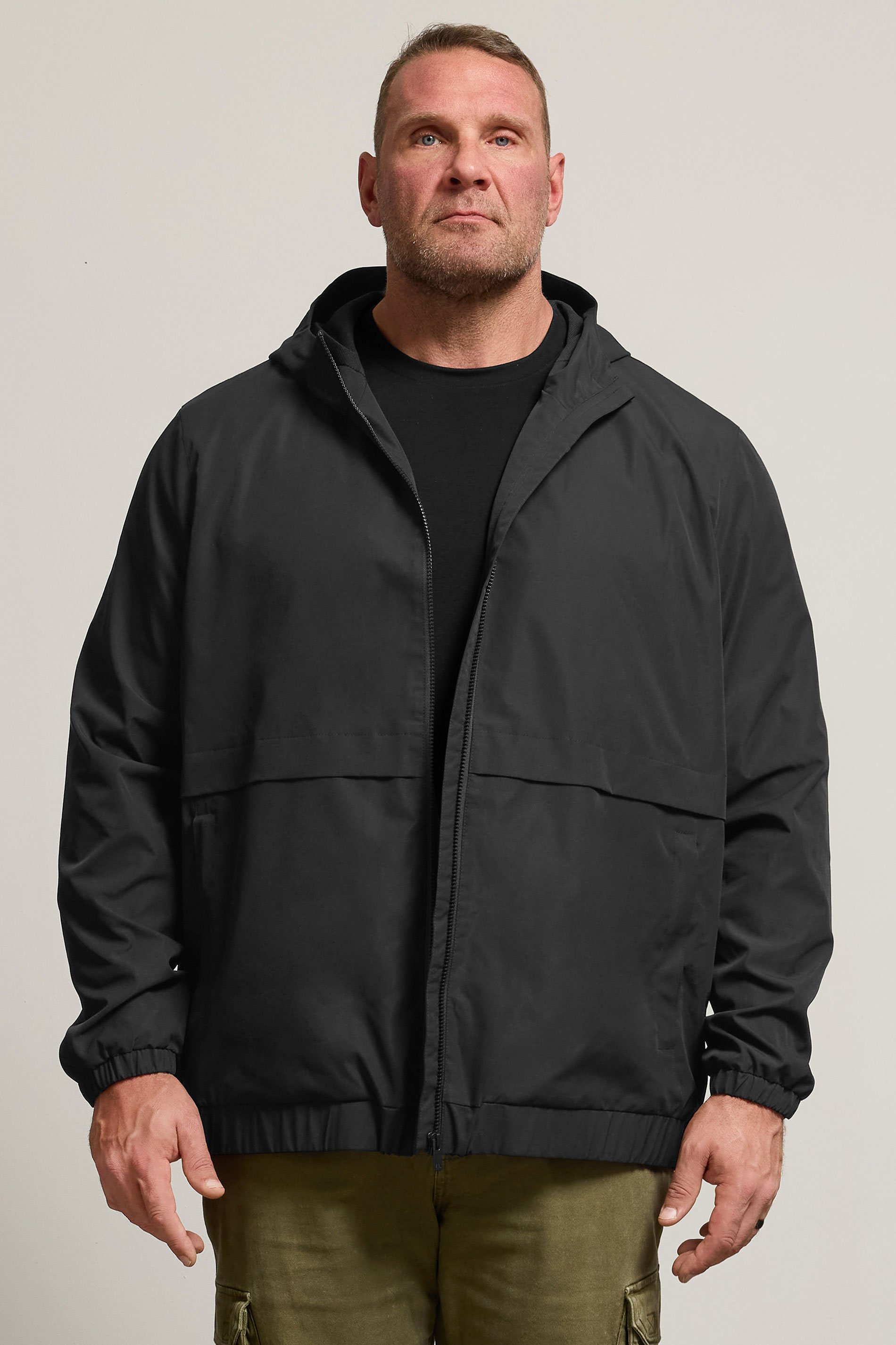 BadRhino Big & Tall Black Ripstop Zip Through Jacket | BadRhino 1