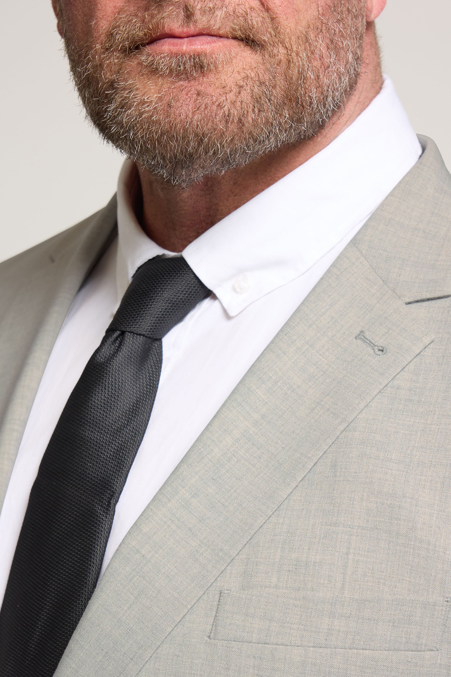 BadRhino Tailoring Big & Tall Grey Plain Suit Jacket | BadRhino 4