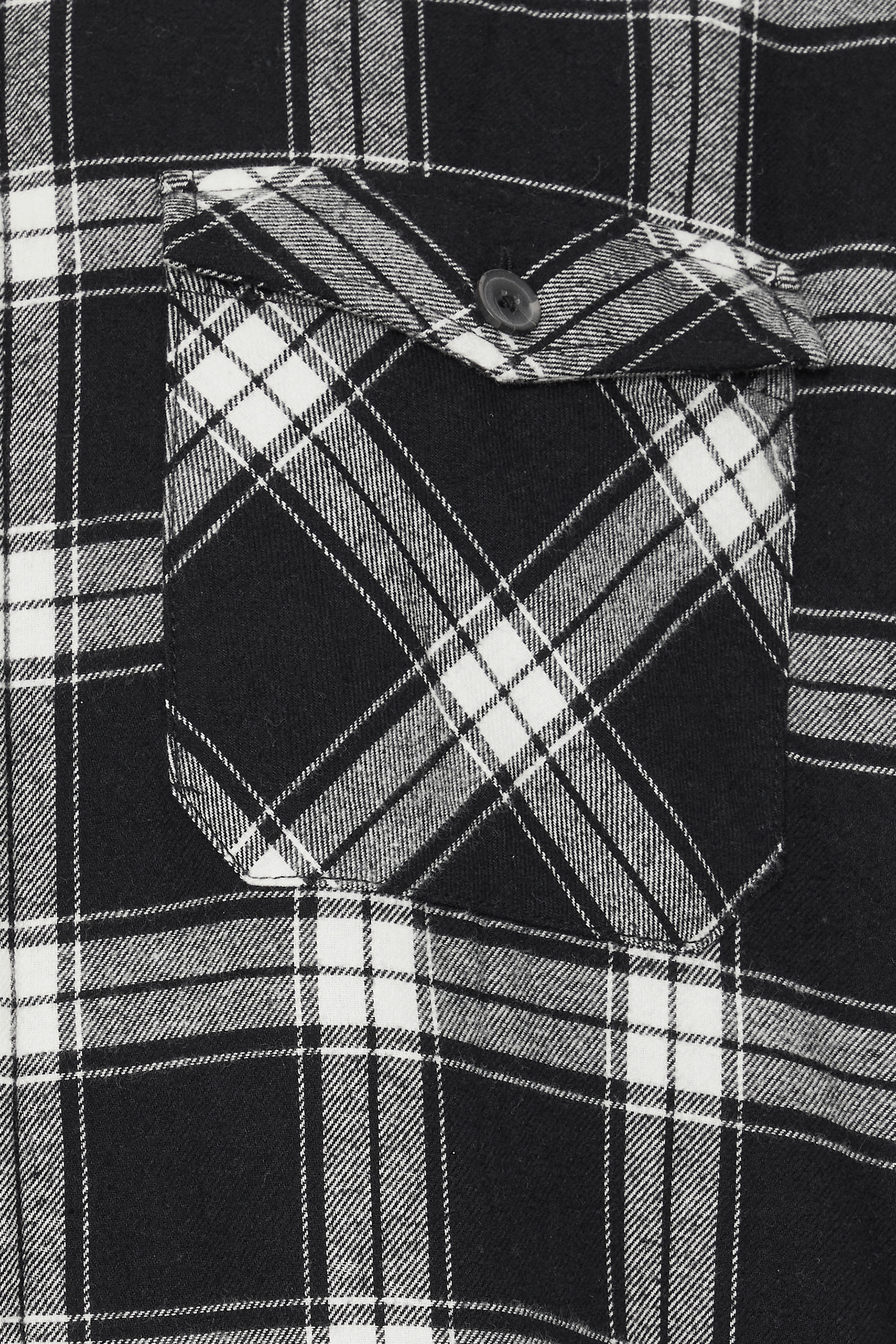 BadRhino Big & Tall Black Checked Borg Shacket | BadRhino 5