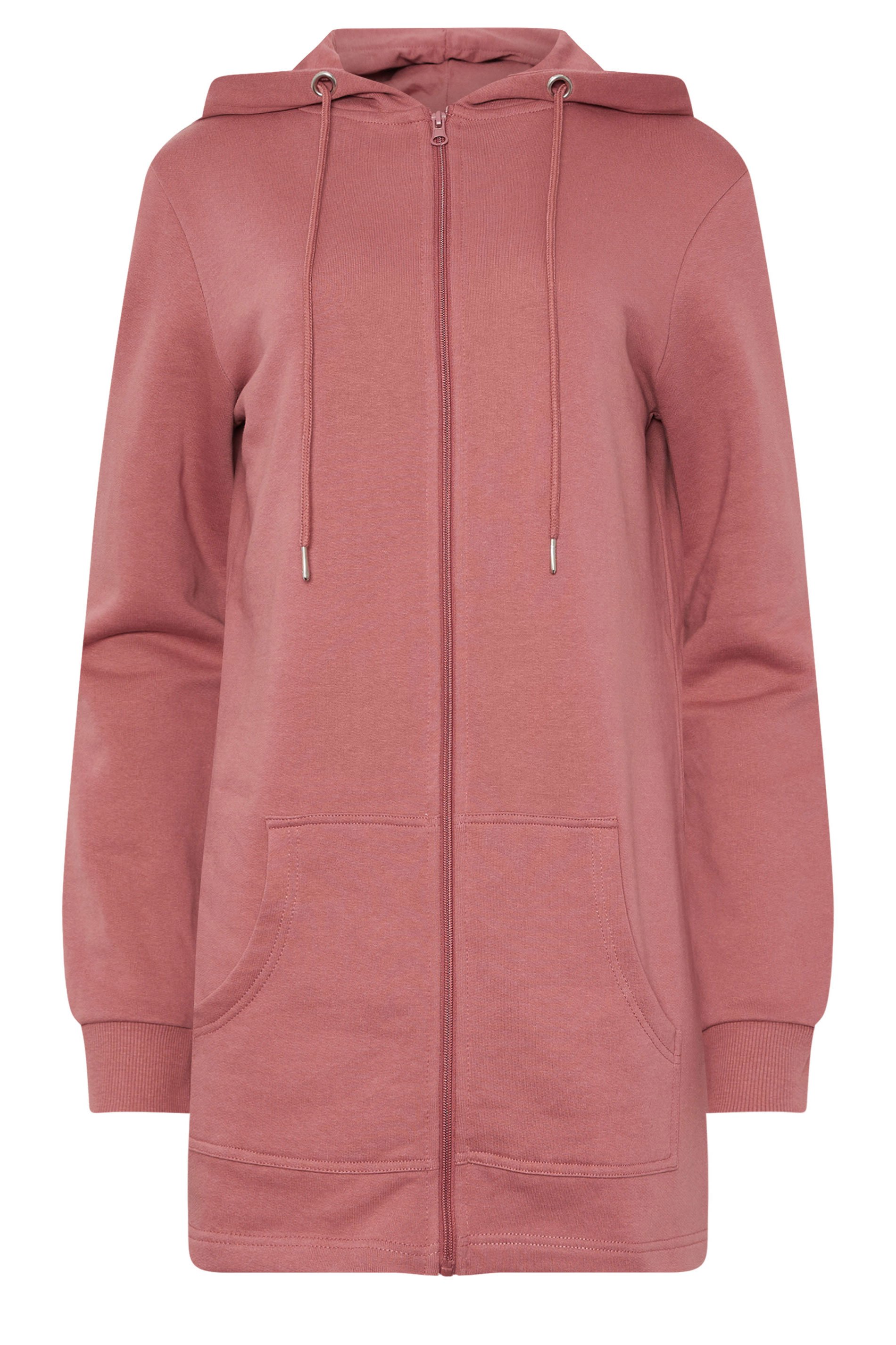 LTS Tall Women's Pink Cotton Longline Hoodie | Long Tall Sally 5