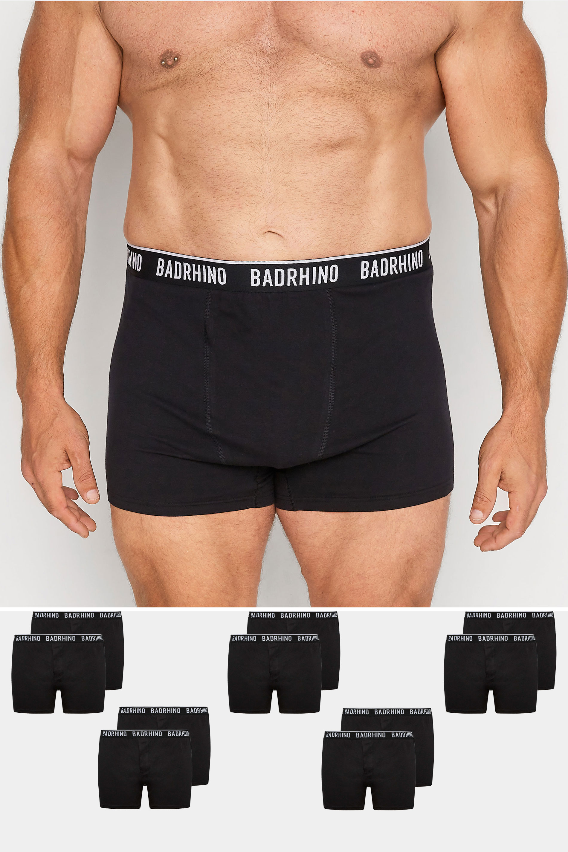 BadRhino Big & Tall 10 PACK Black Boxers | BadRhino 1