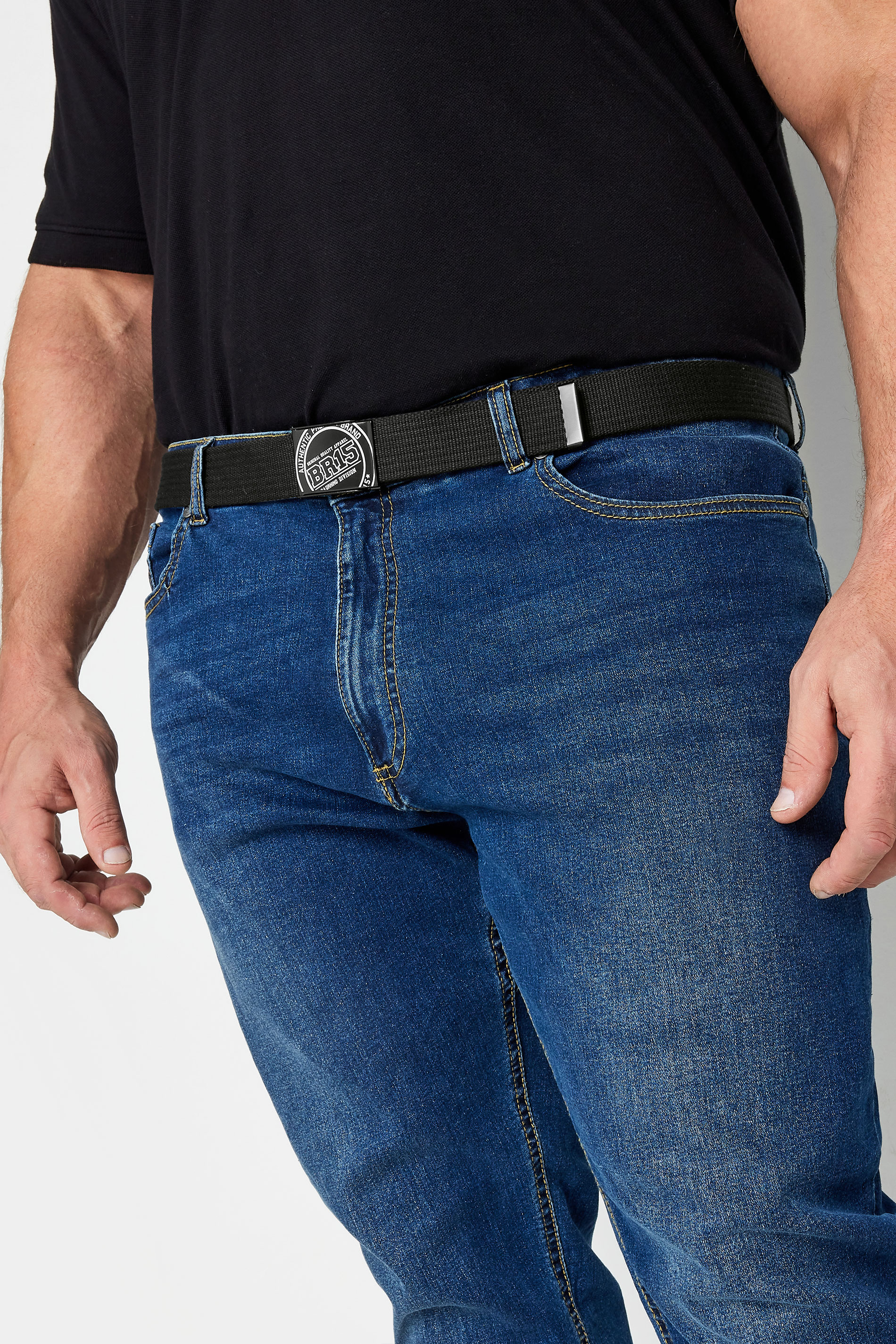 BadRhino Black Ribbed Webbing Belt | BadRhino 1