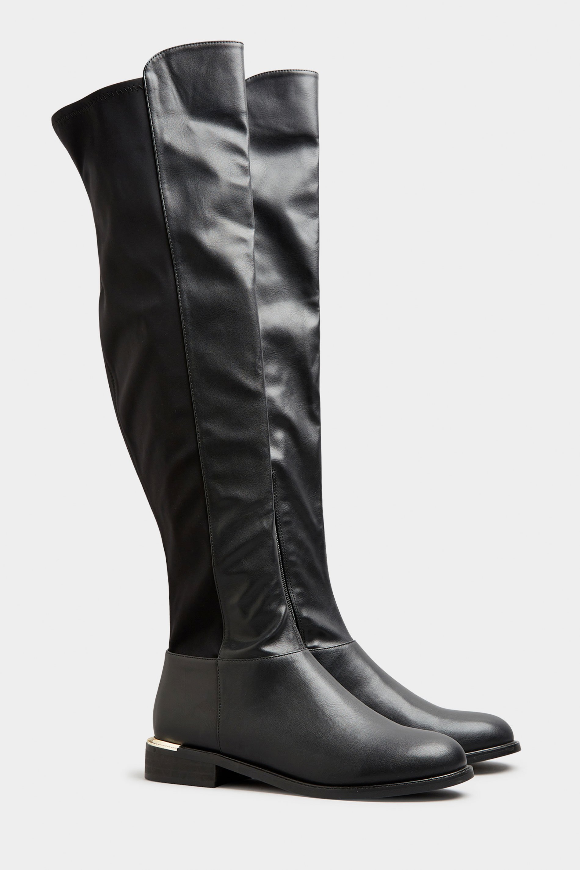 Faux leather tall boots sale