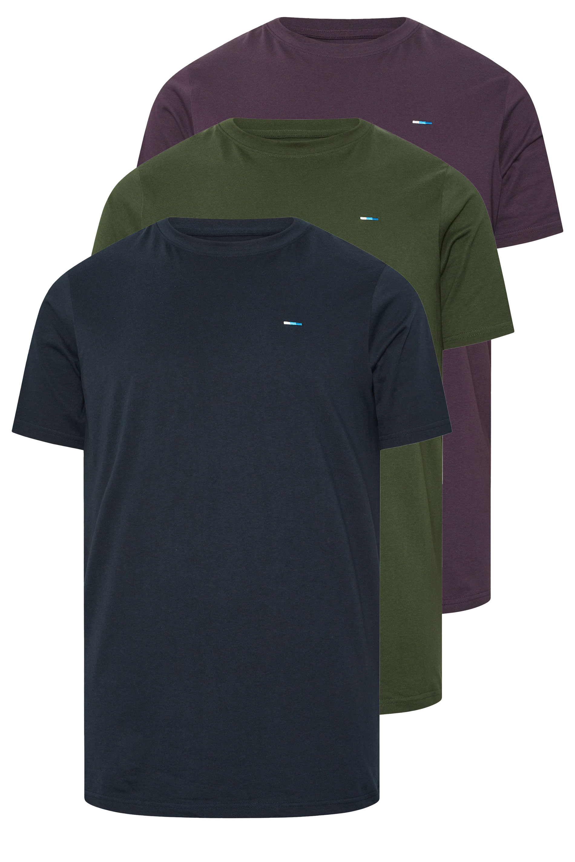 BadRhino Big & Tall 3 PACK Plum Purple & Dark Green Core T-Shirts | BadRhino 6