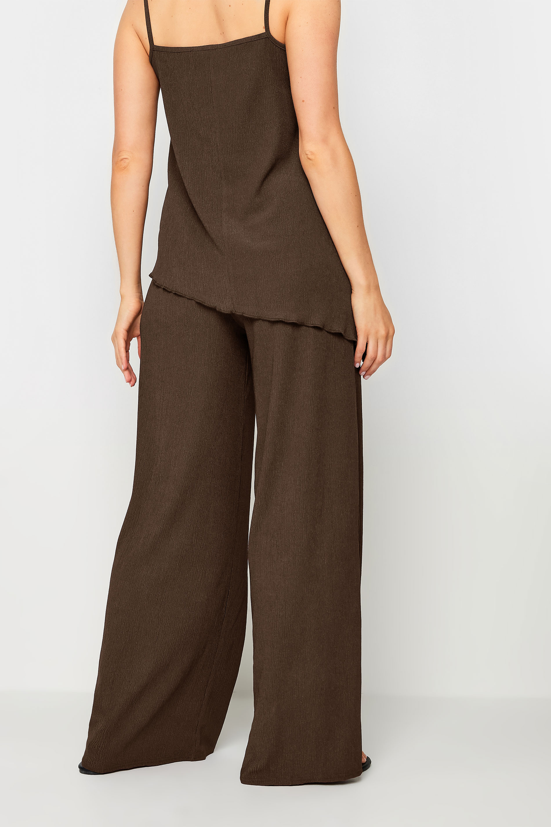 LTS Tall Women's Black Textured Wide Leg Trousers | Long Tall Sally  7