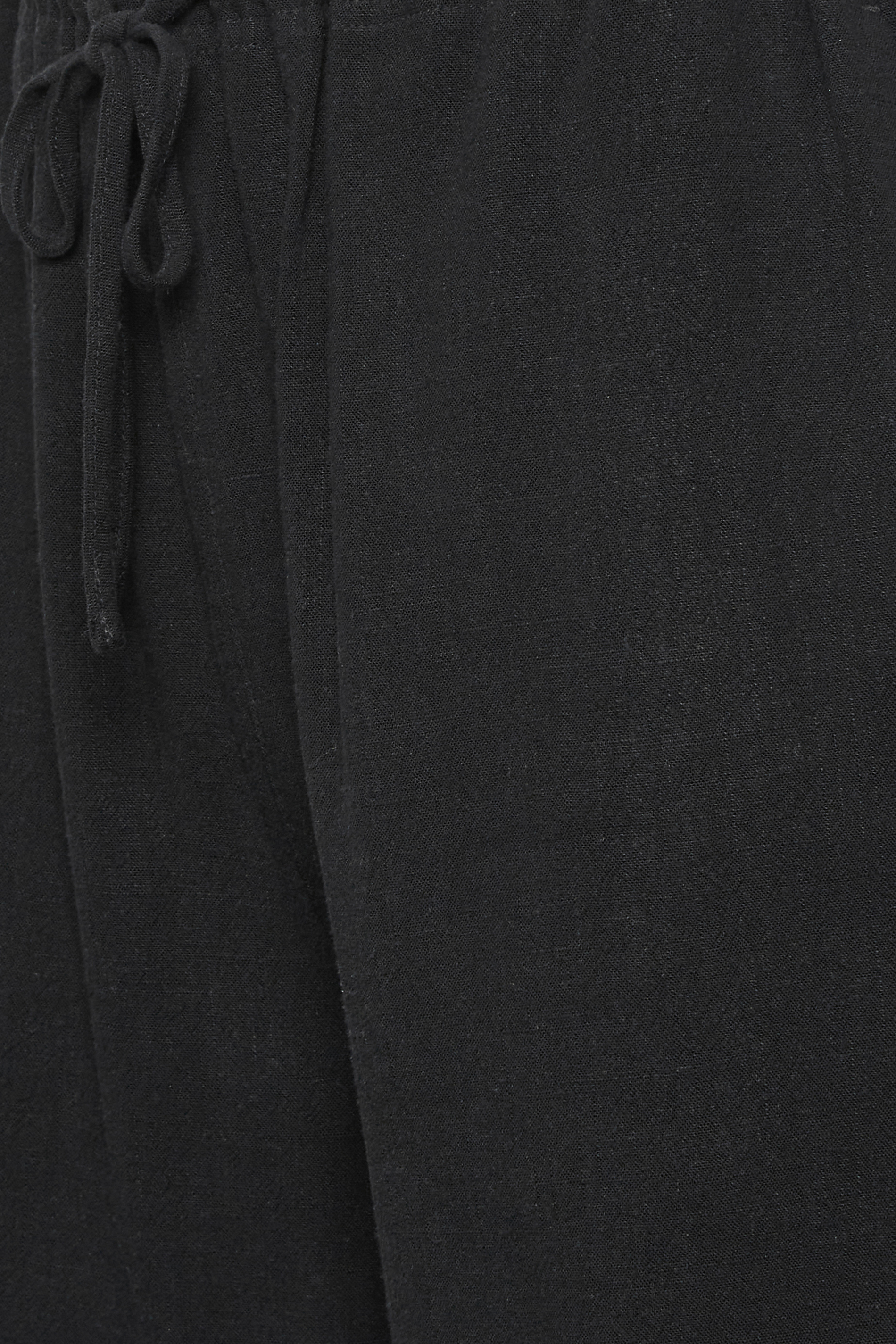 LTS Tall Women's Black Linen Tie Waist Shorts | Long Tall Sally 5