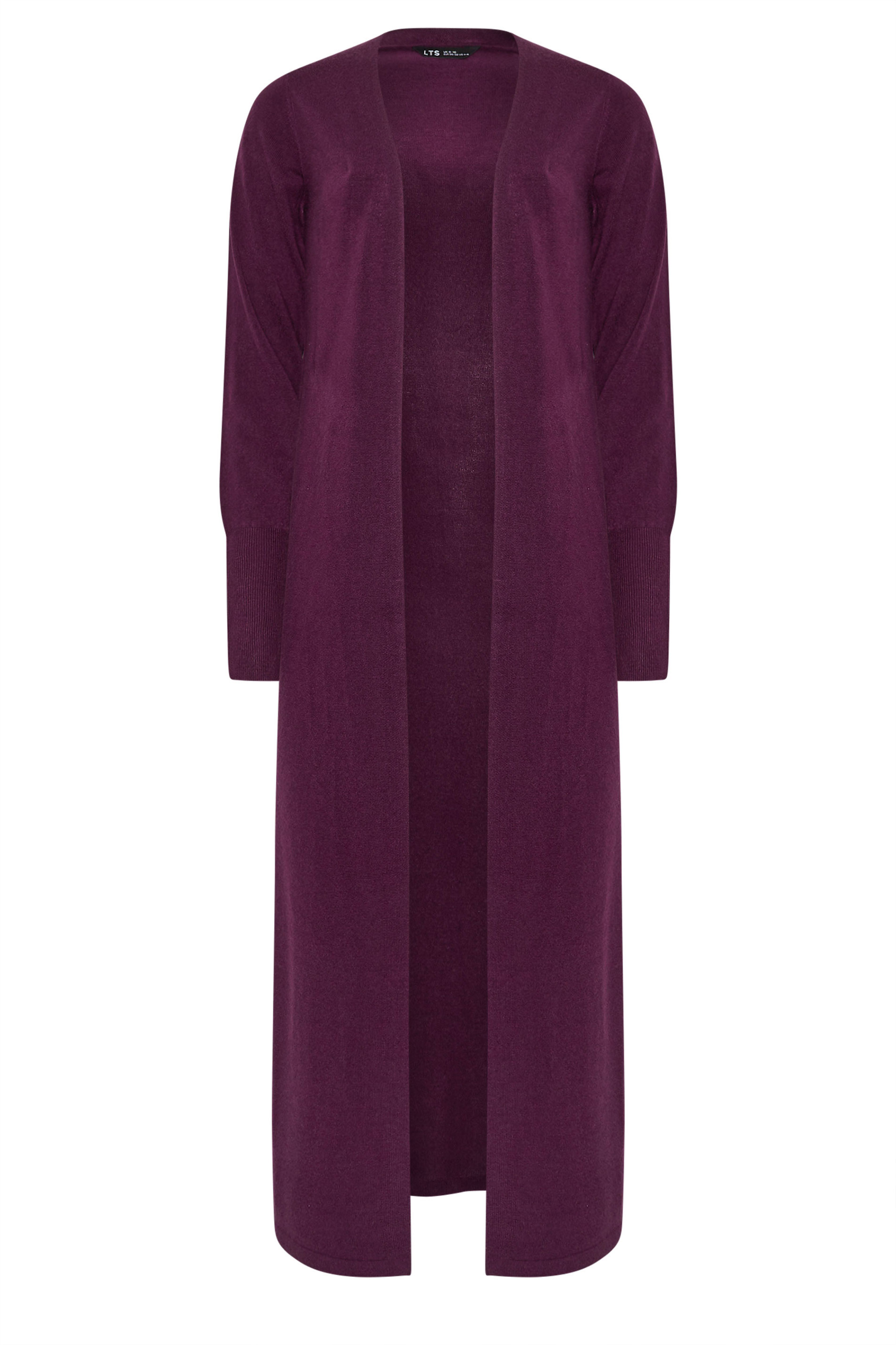 LTS Tall Burgundy Red Longline Cardigan | Long Tall Sally 5