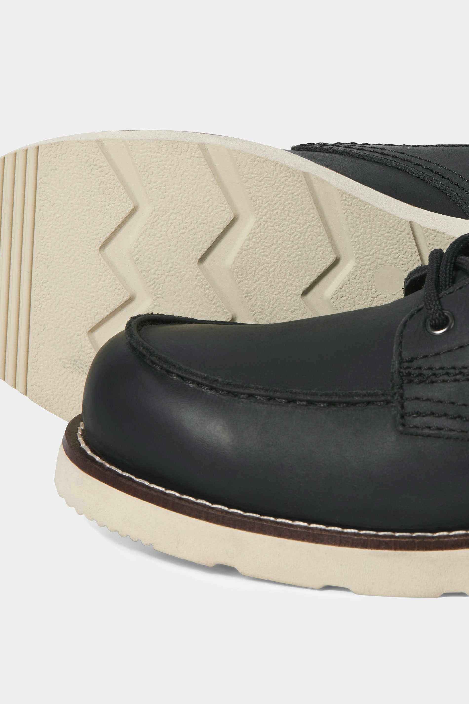 JACK & JONES Big & Tall Black Leather Toronto Boots | BadRhino 3