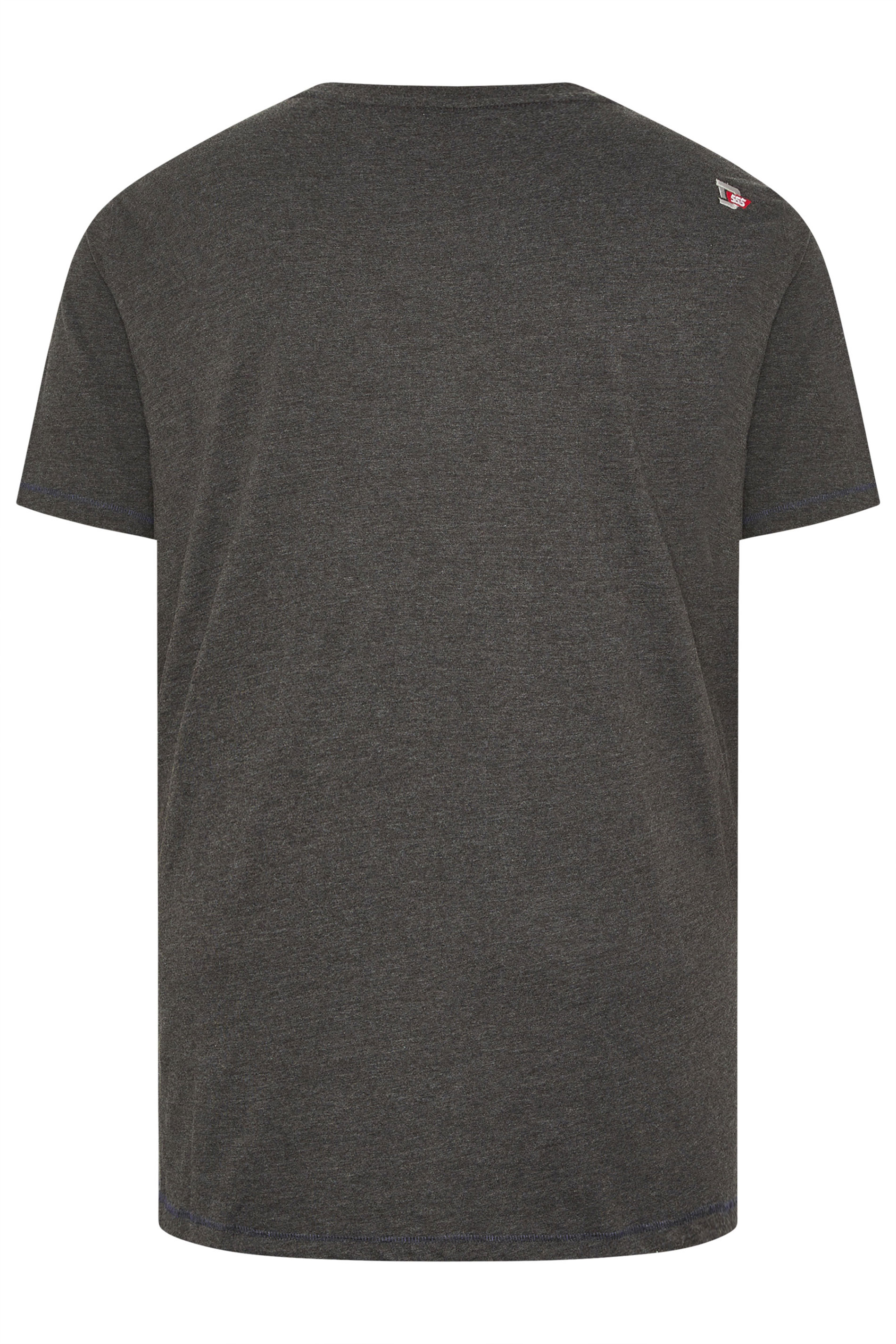 D555  Big & Tall Charcoal Grey 'Los Angeles' T-Shirt | BadRhino 2