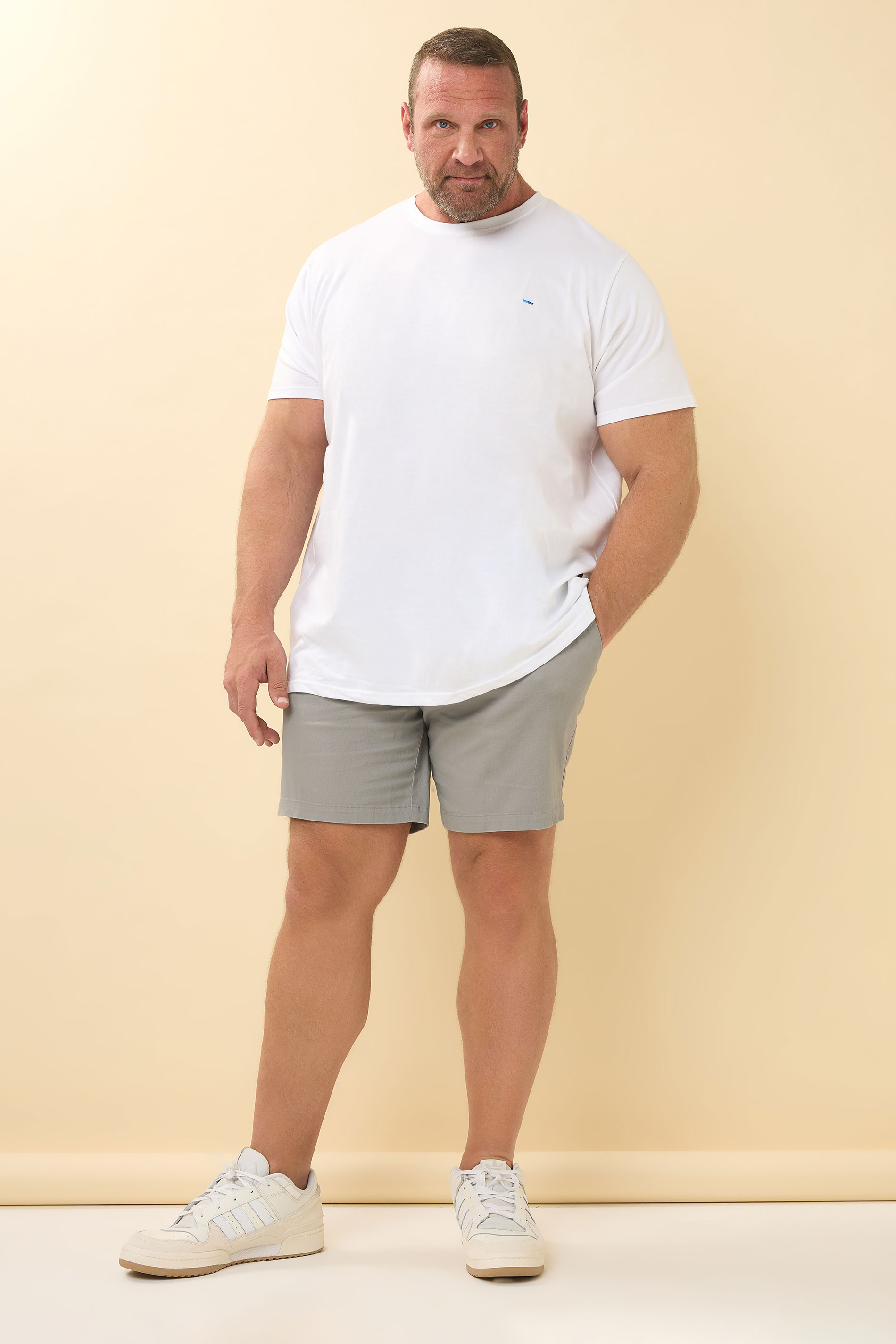 BadRhino Big &Tall Grey Stretch Chino Shorts | BadRhino 3