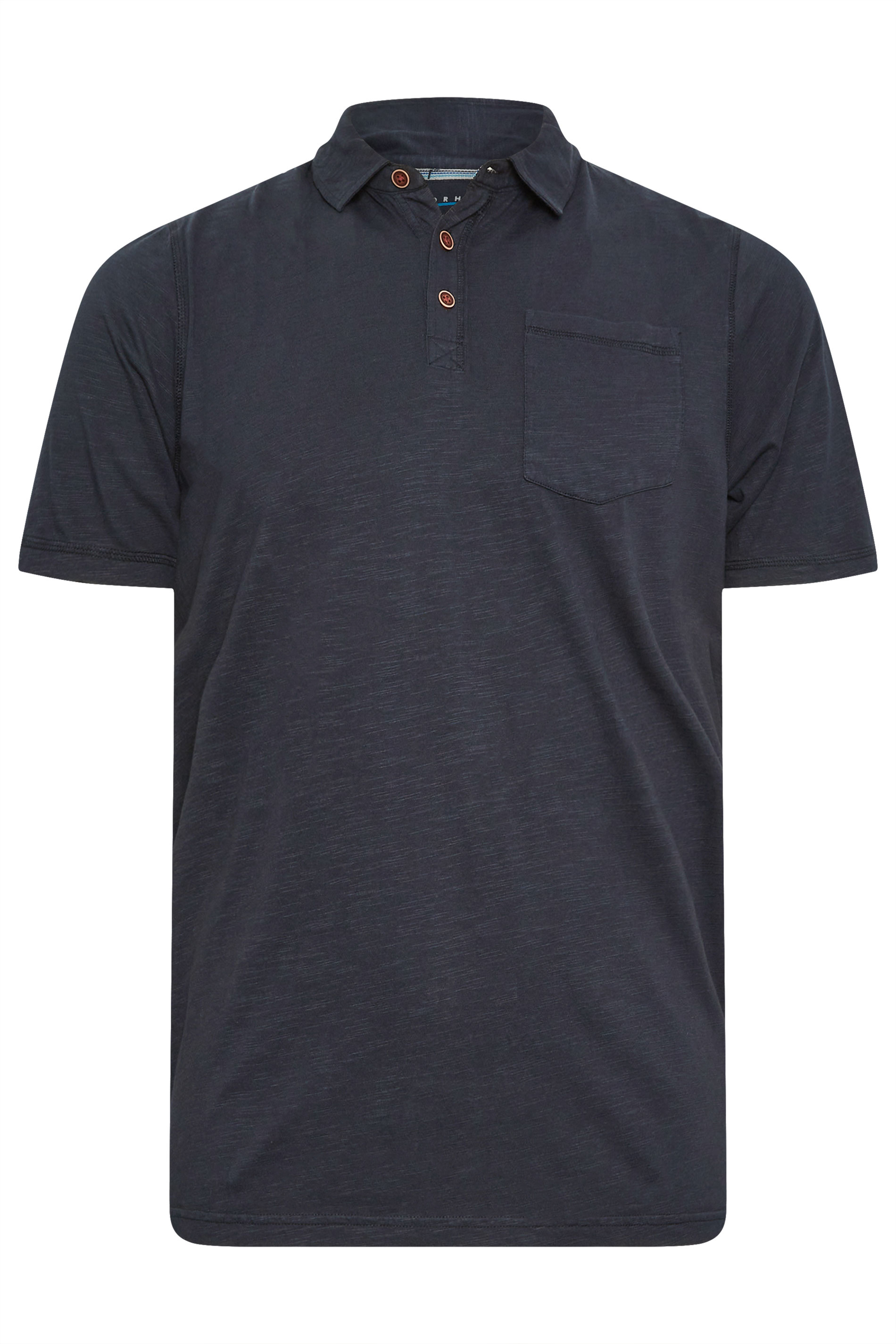 BadRhino Navy Blue Slub Polo Shirt | BadRhino 3