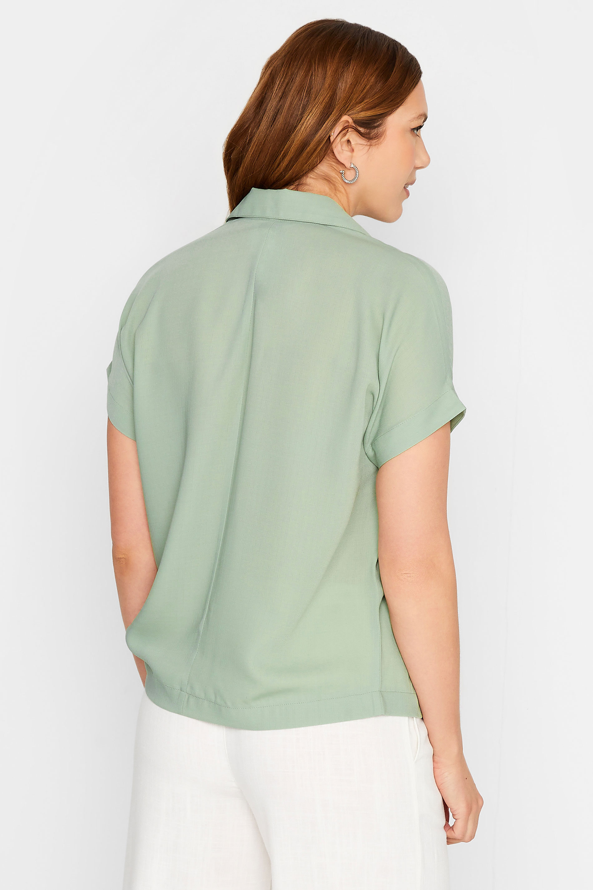 LTS Tall Women's Green Pocket Utility Shirt | Long Tall Sally 3