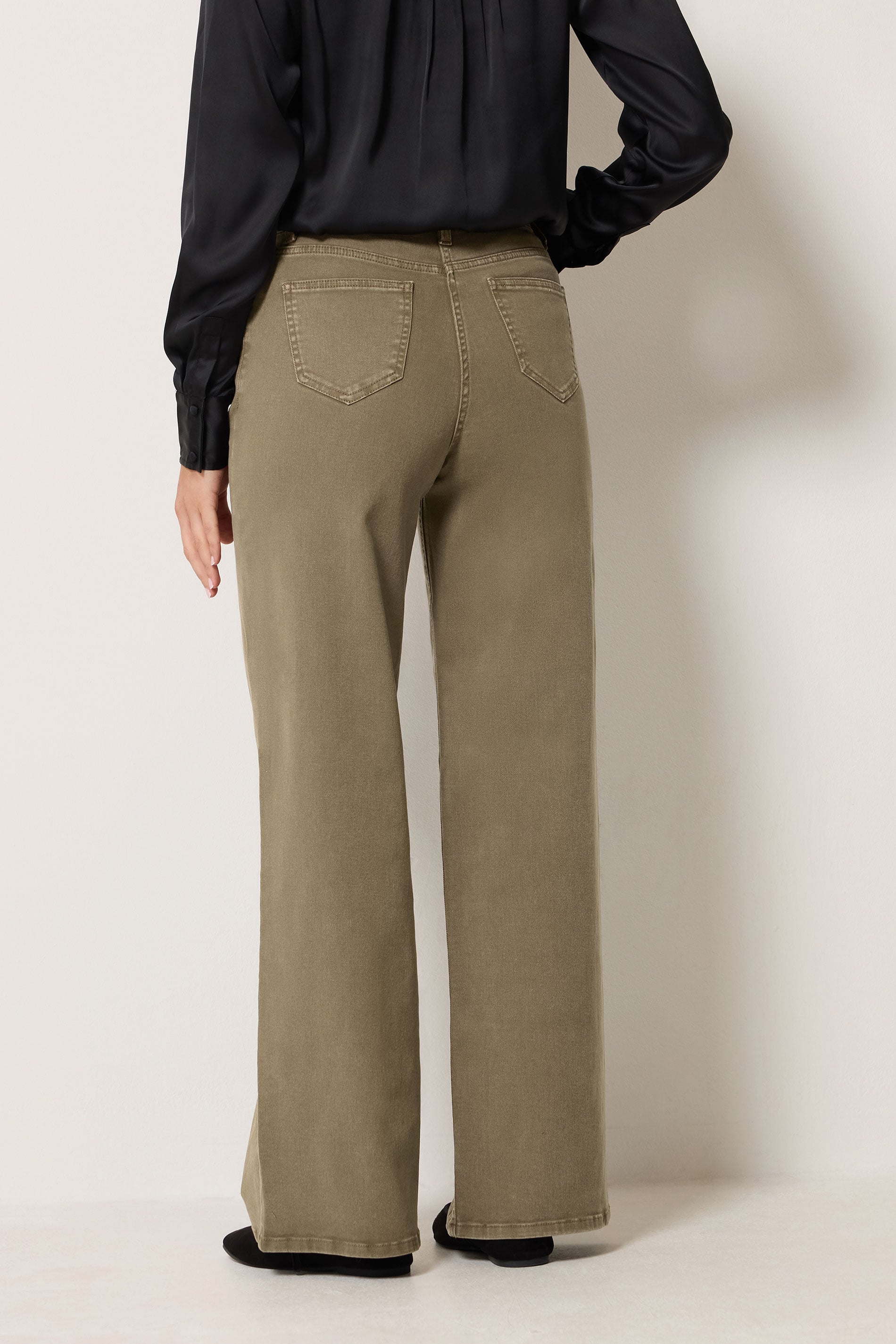 LTS Tall Women's Mocha Brown Washed Wide Leg Jeans | Long Tall Sally 2
