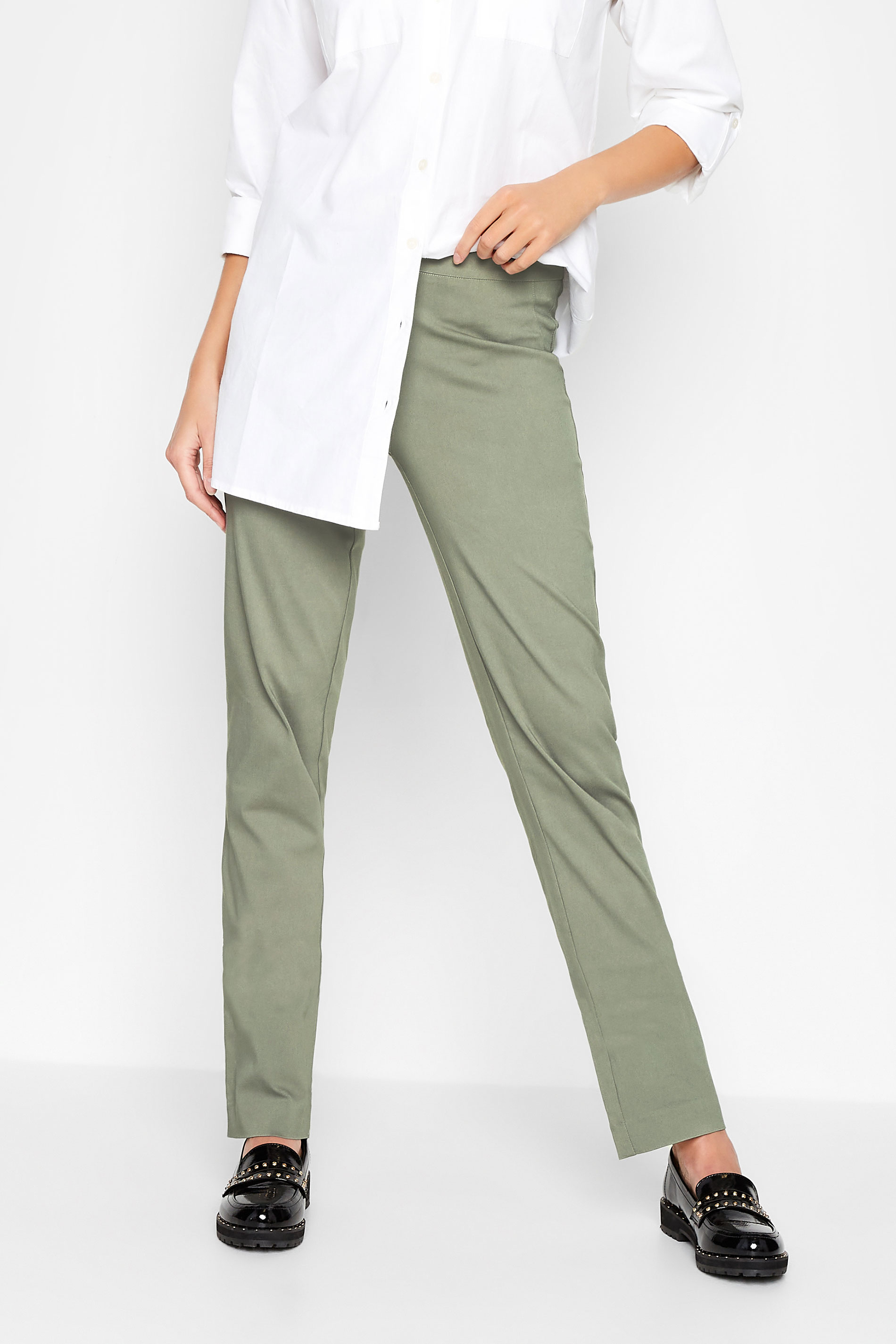 LTS Tall Women's Green Straight Leg Trousers | Long Tall Sally 1