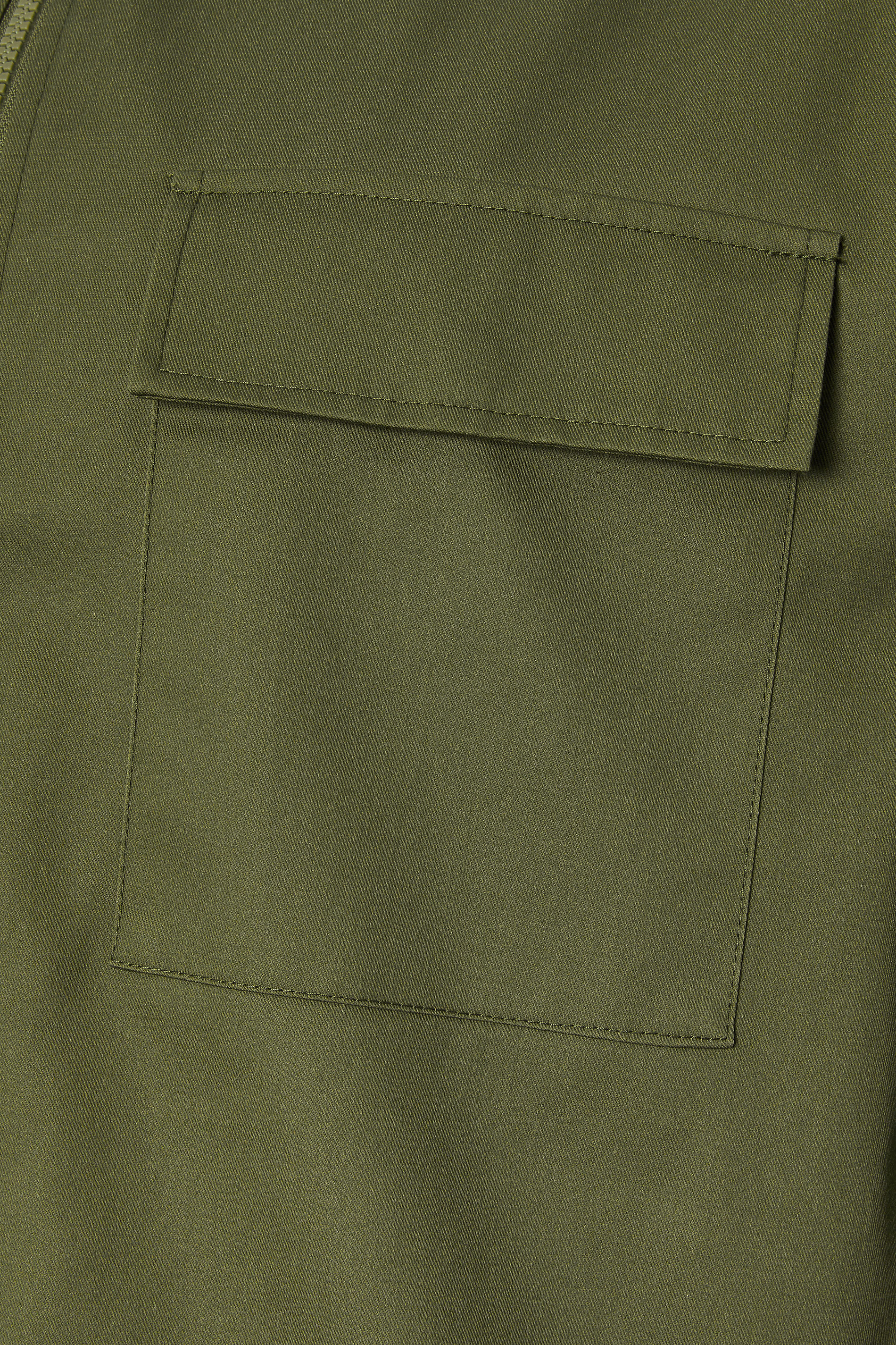 BadRhino Big & Tall Khaki Green Military Zip Through Overshirt | BadRhino 8