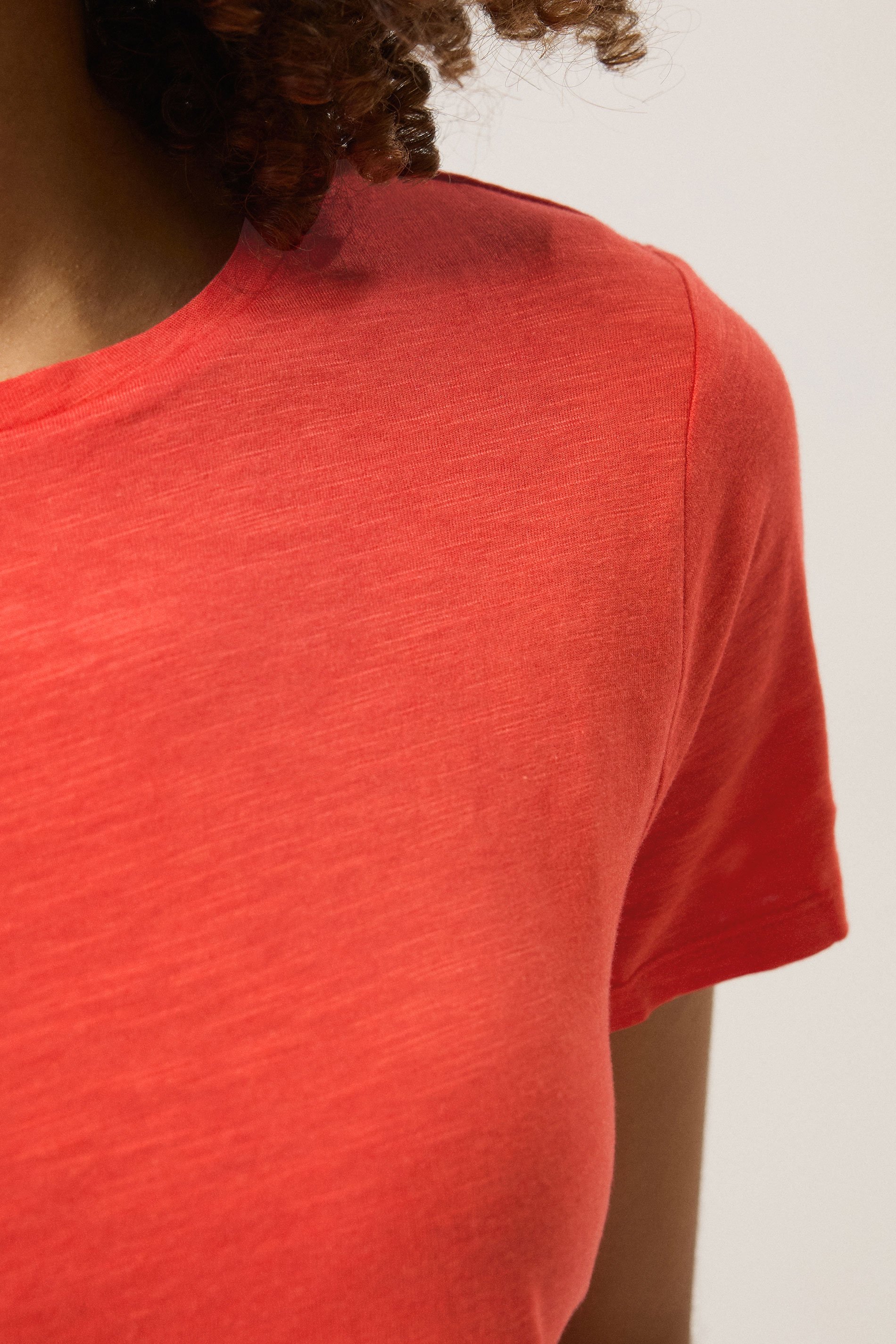M&Co Red Short Sleeve Cotton Blend T-Shirt | M&Co  4
