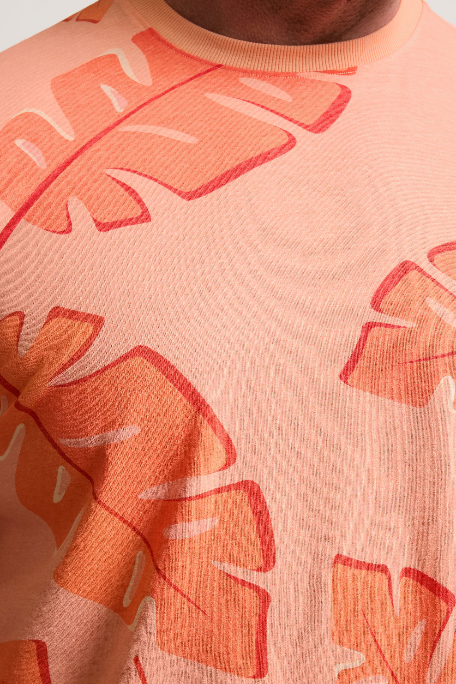 BadRhino Big & Tall Pink Palm Print Short Sleeve T-Shirt | BadRhino 6