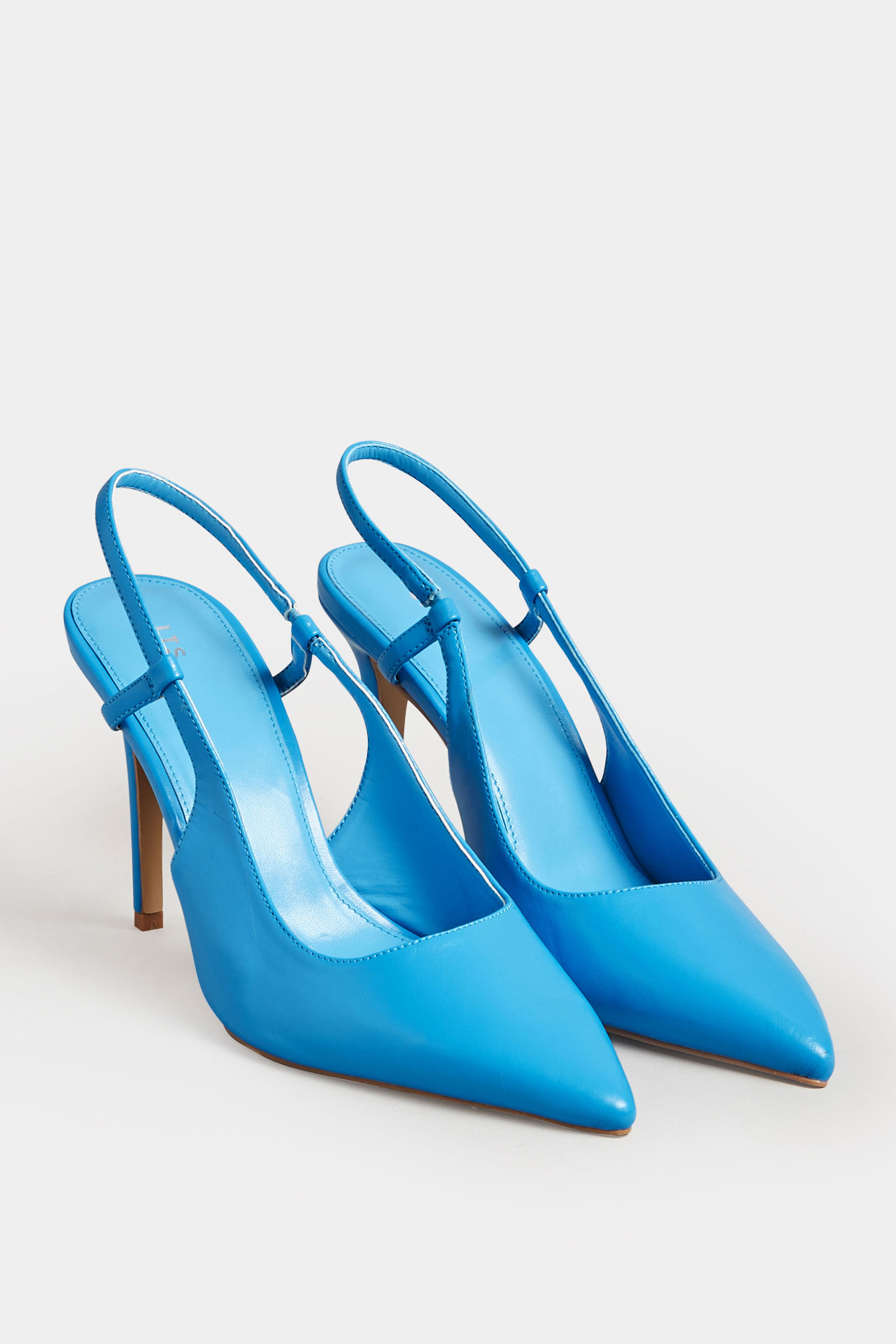 LTS Blue Sling Back Heel Court Shoes  in Standard Fit | Long Tall Sally 2