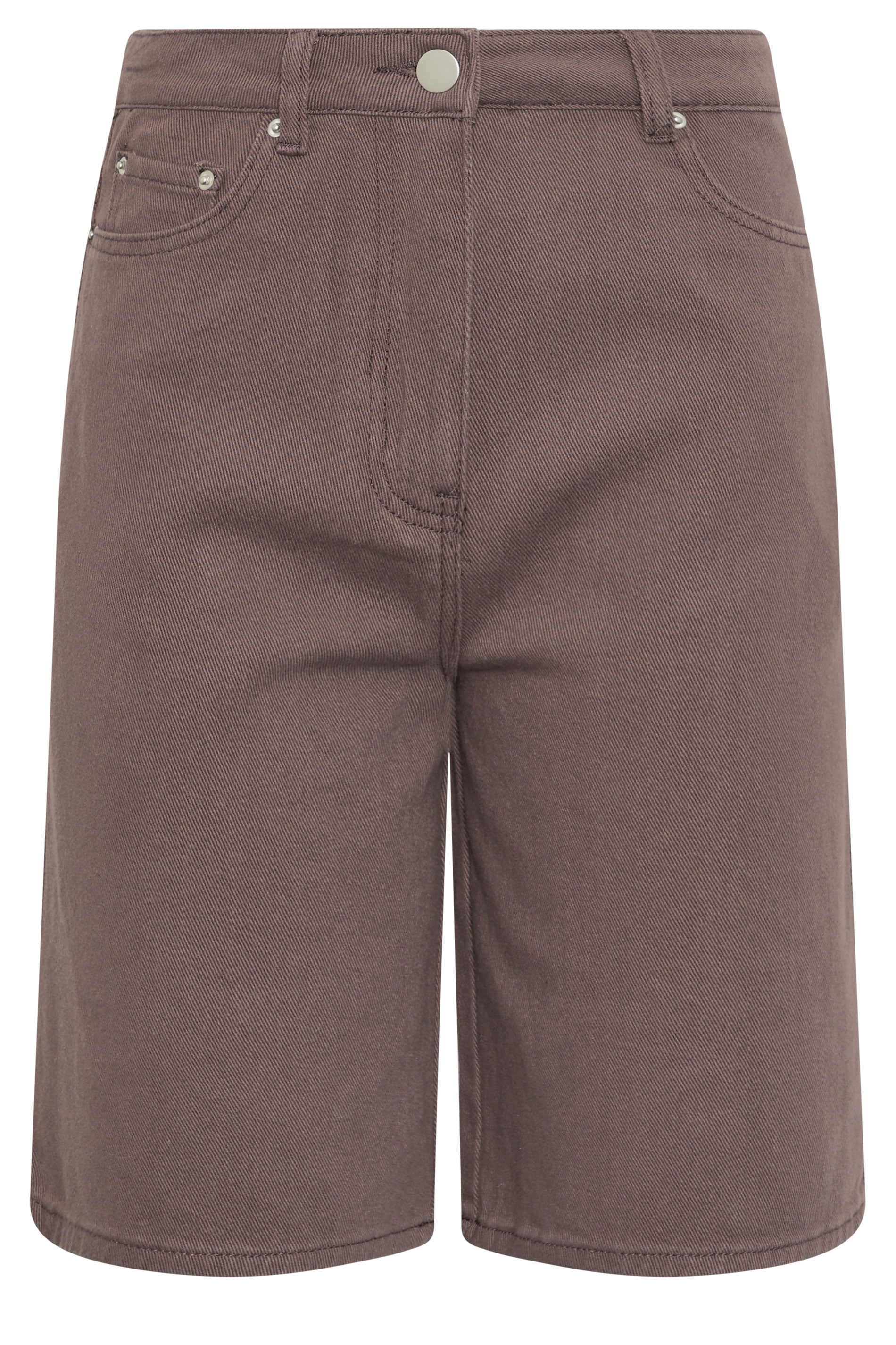 LTS Tall Women's Chocolate Brown Denim Bermuda Shorts | Long Tall Sally 6