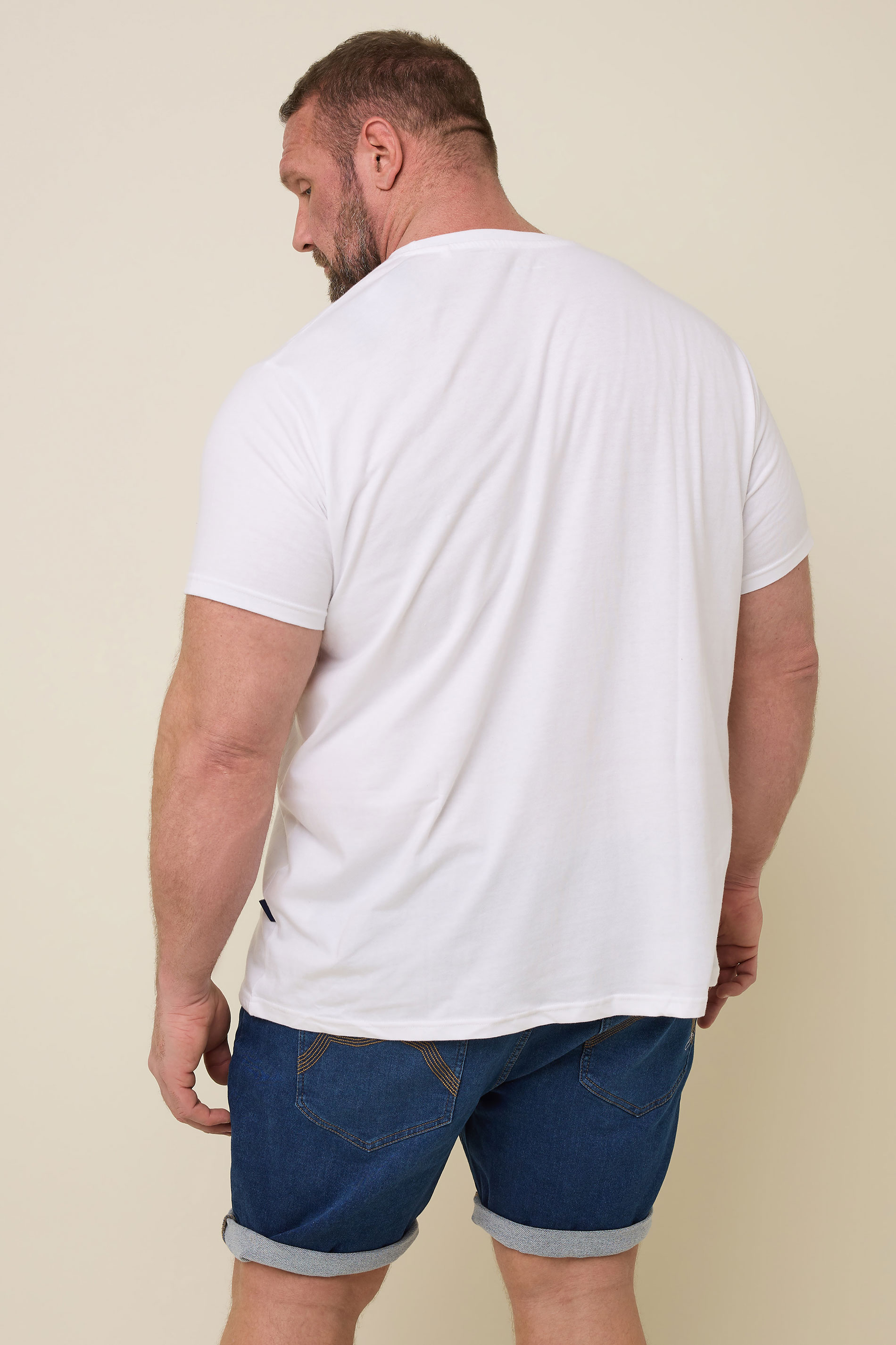 BadRhino Big & Tall Indigo Blue Knitted Denim Shorts | BadRhino 3