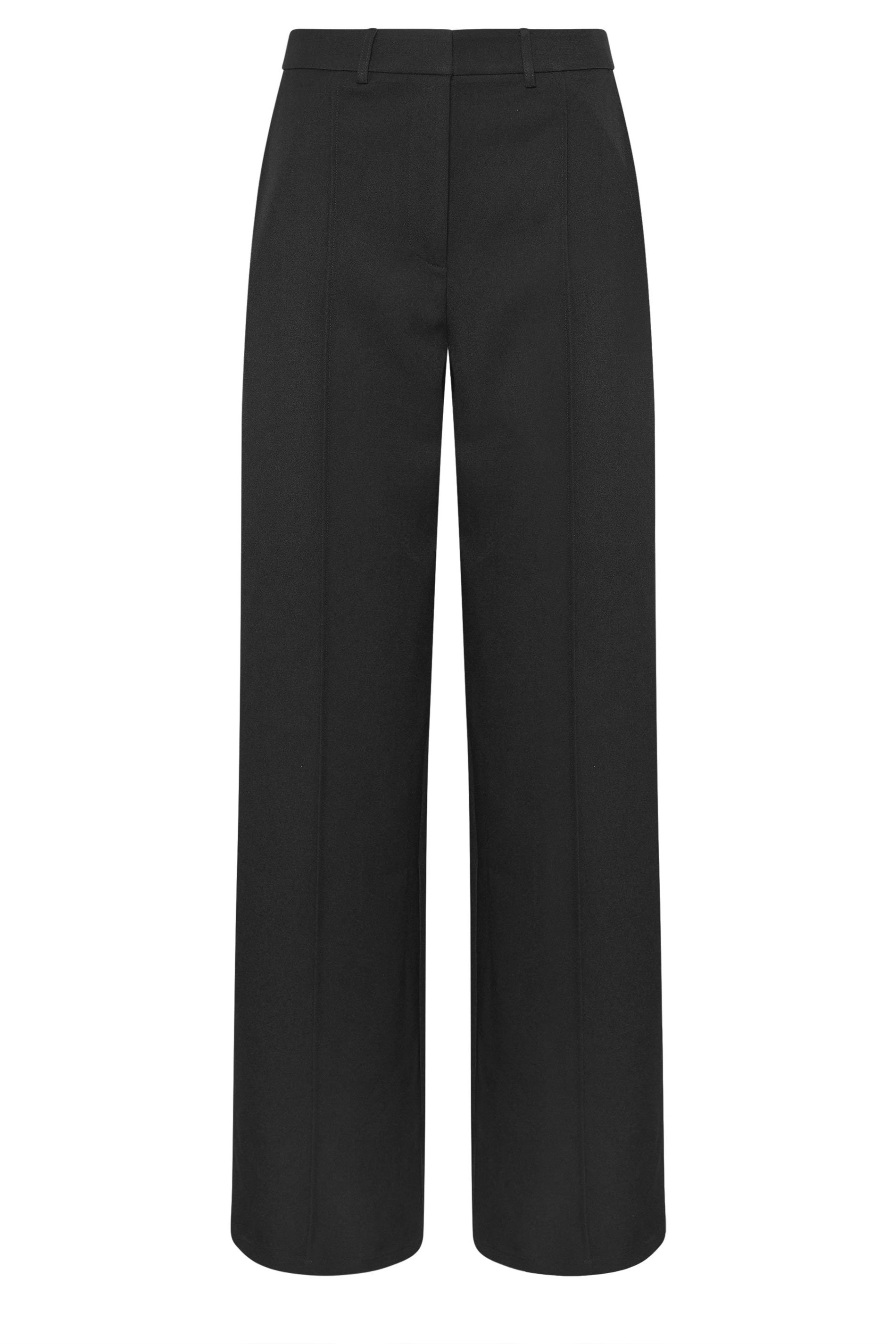 LTS Tall Women's Black Seam Front Wide Leg Trousers | Long Tall Sally 5