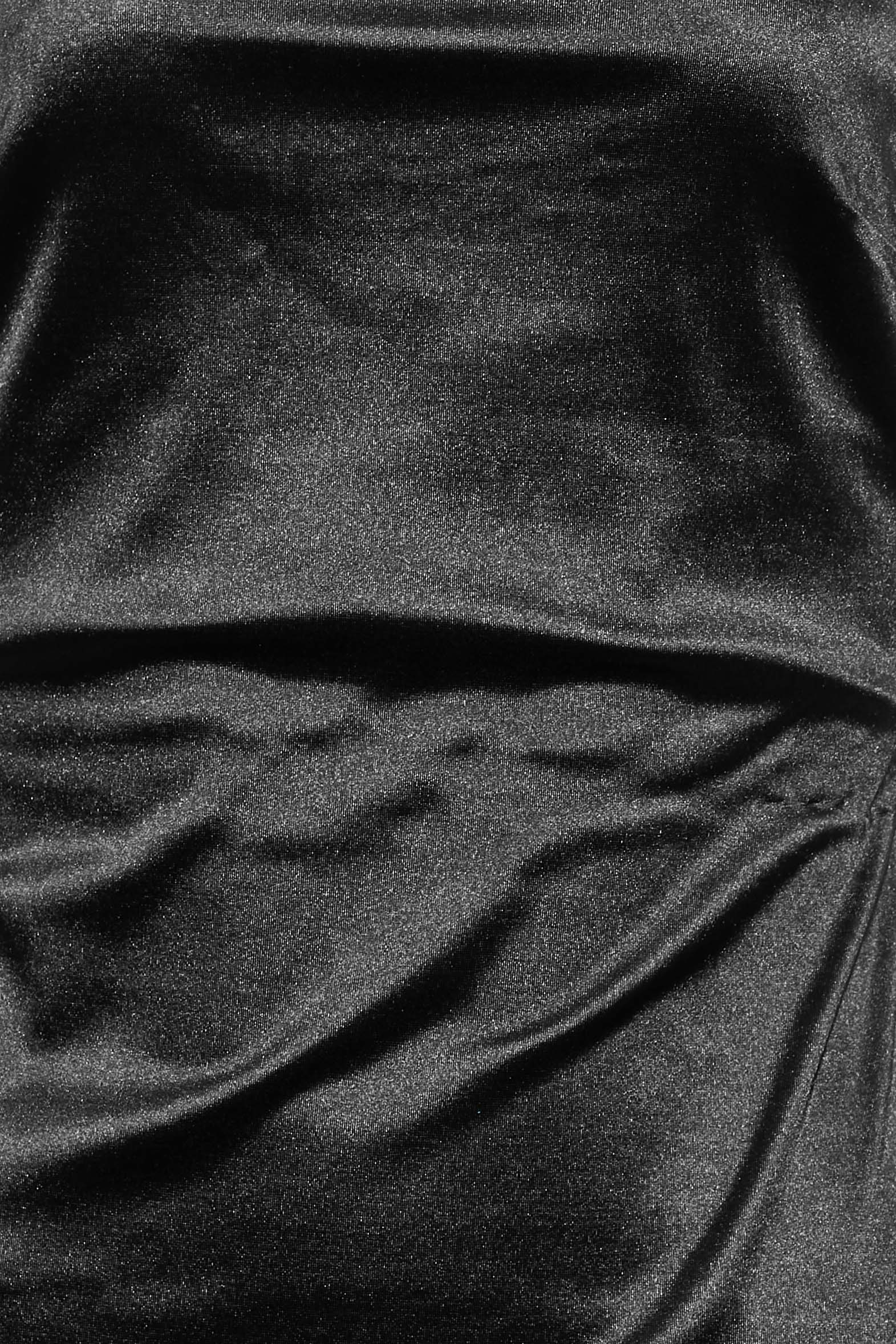 LTS Tall Black Diamante Strap Satin Mini Slip Dress | Long Tall Sally  5