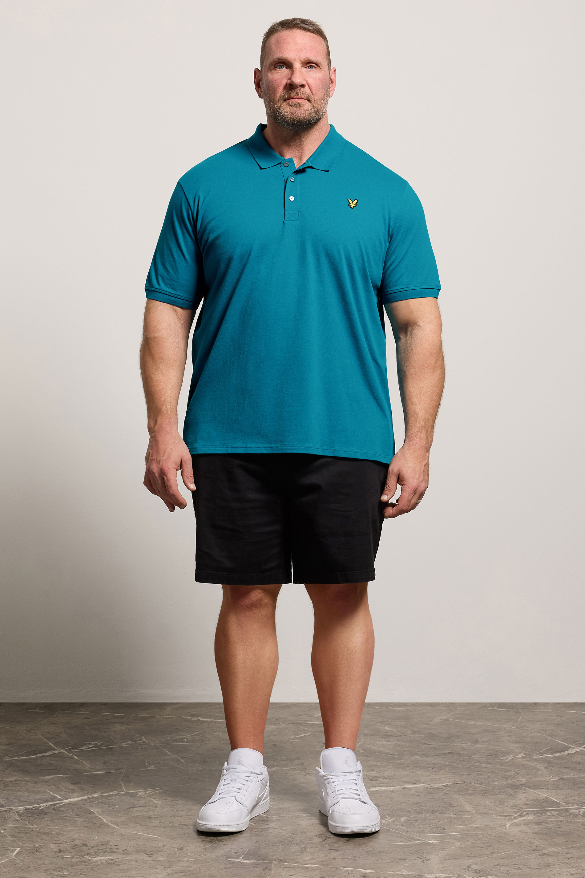 LYLE & SCOTT Big & Tall Lagoon Blue Core Polo Shirt | BadRhino 1
