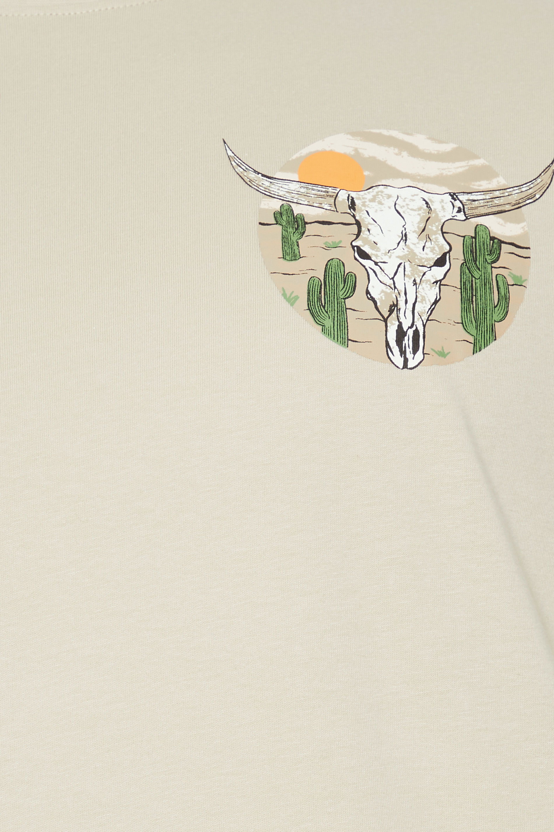 BadRhino Big & Tall Natural Brown Cow Skull Graphic T-Shirt | BadRhino 6