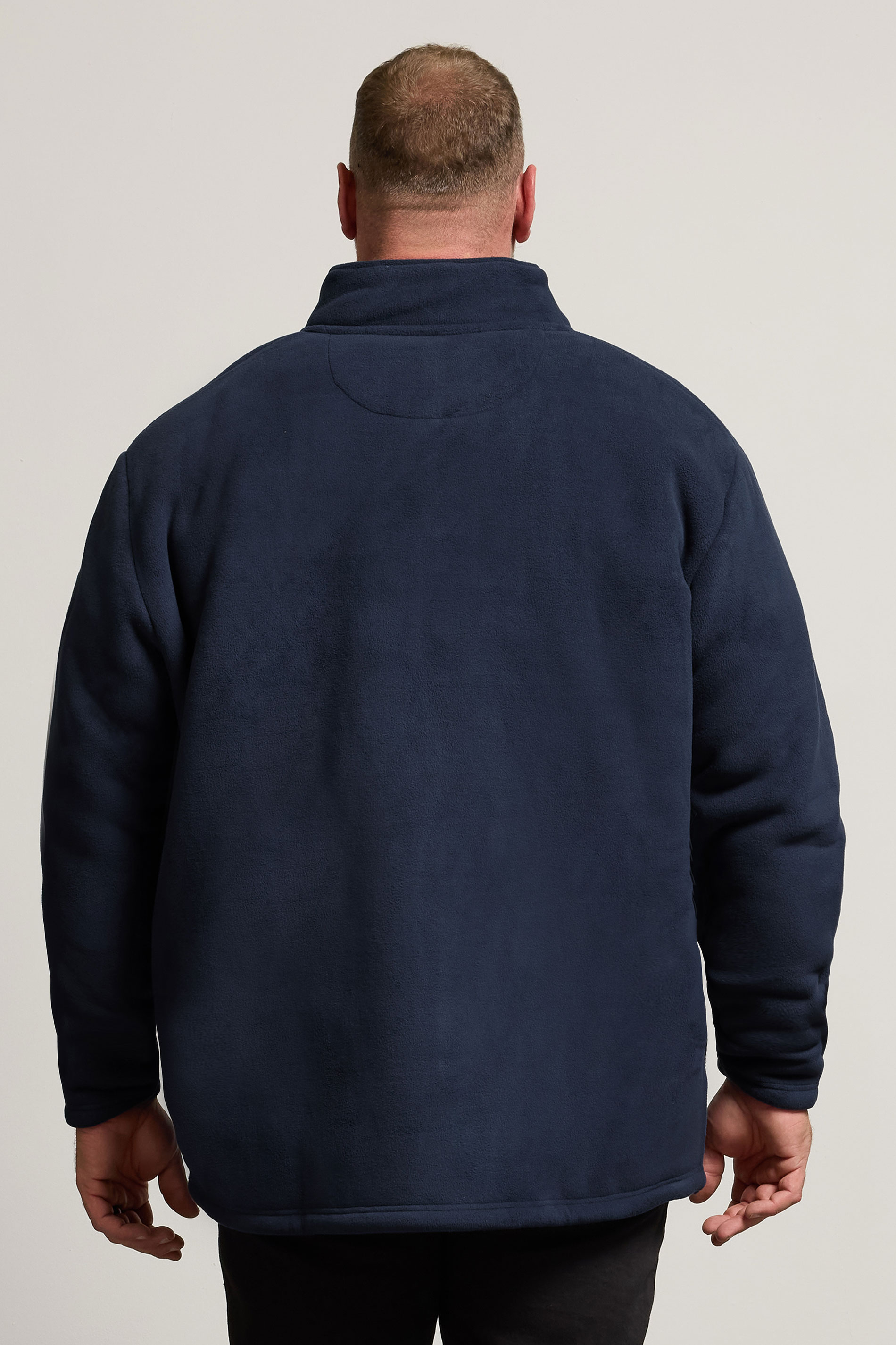 BadRhino Big & Tall Navy Blue Borg Fleece Jacket | BadRhino 3
