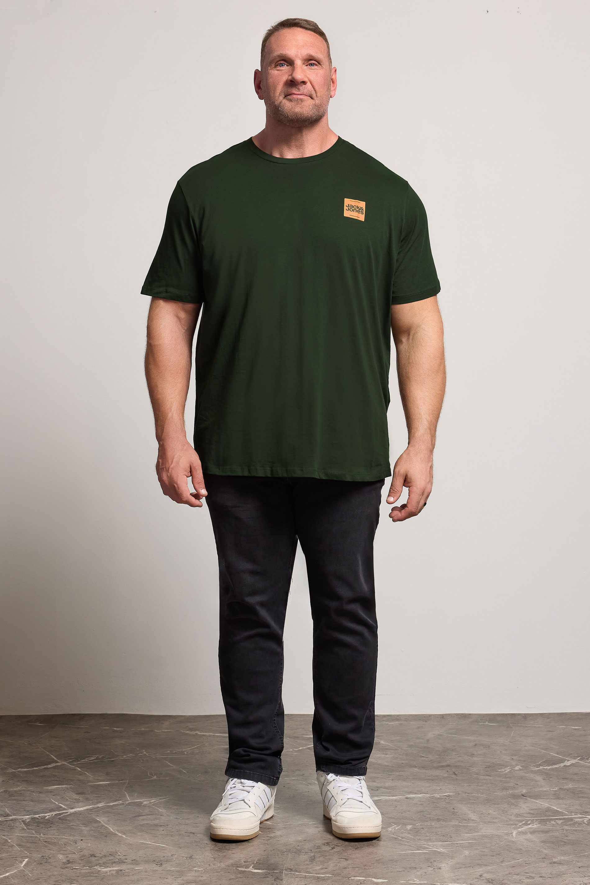 JACK & JONES Big & Tall Duffel Bag Green Logo T-Shirt | BadRhino 2