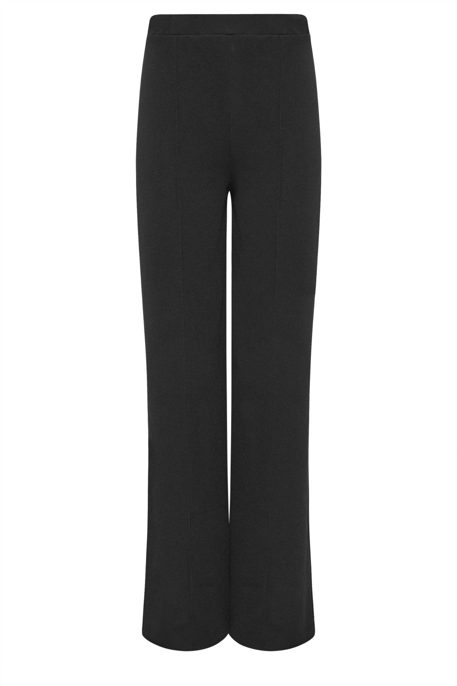 LTS Tall Womens Black Wide Leg Crepe Trousers | Long Tall Sally  5