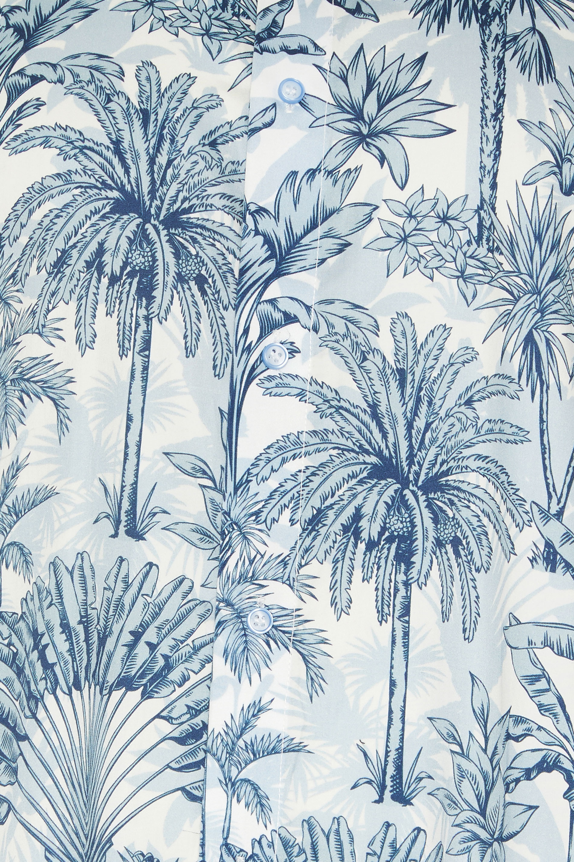 KAM Big & Tall Blue Palm Tree Print Shirt | BadRhino 3