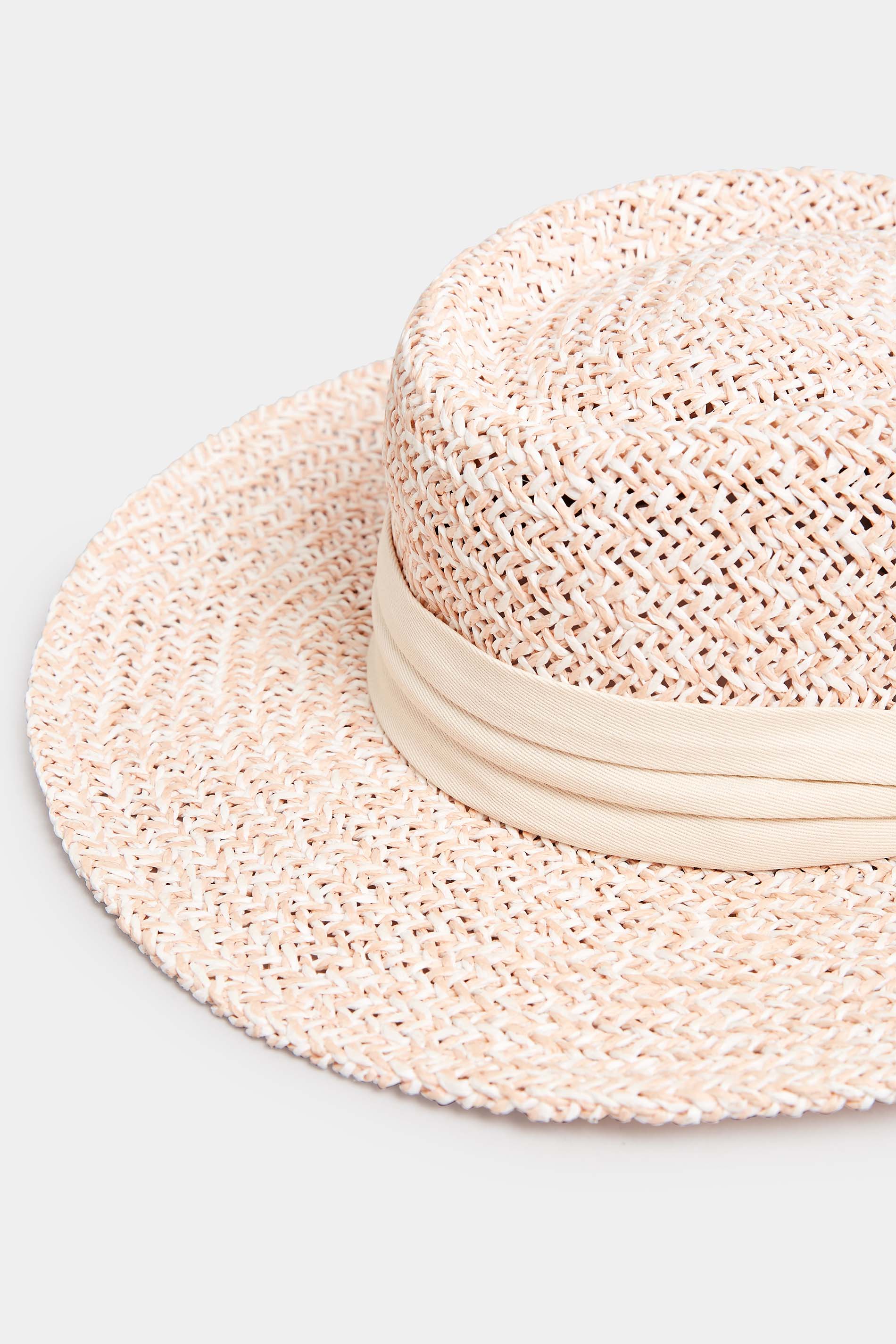Pink Straw Boater Hat | Yours Clothing 3