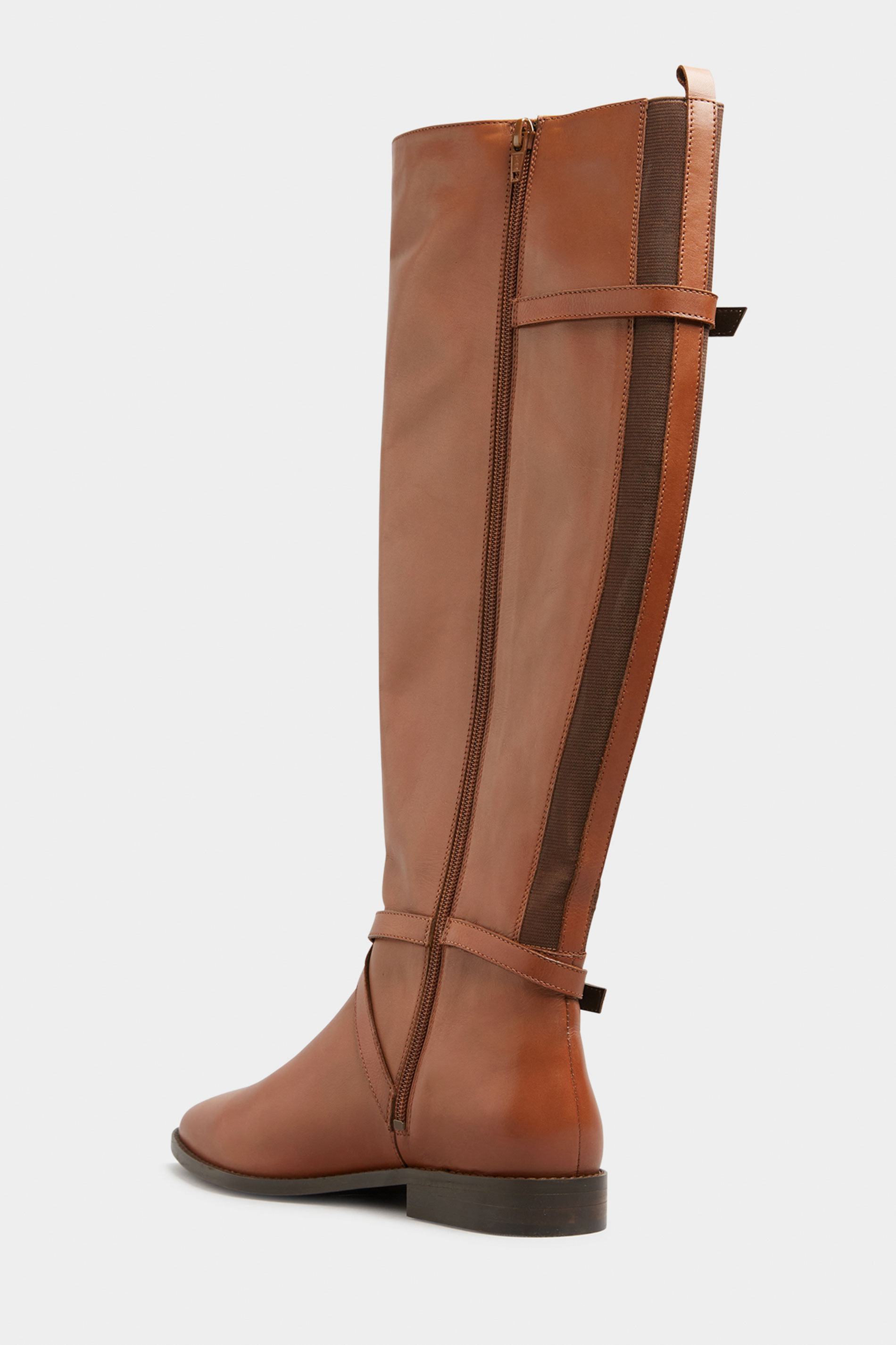 LTS Tan Brown Leather Riding Boots | Long Tall Sally 3