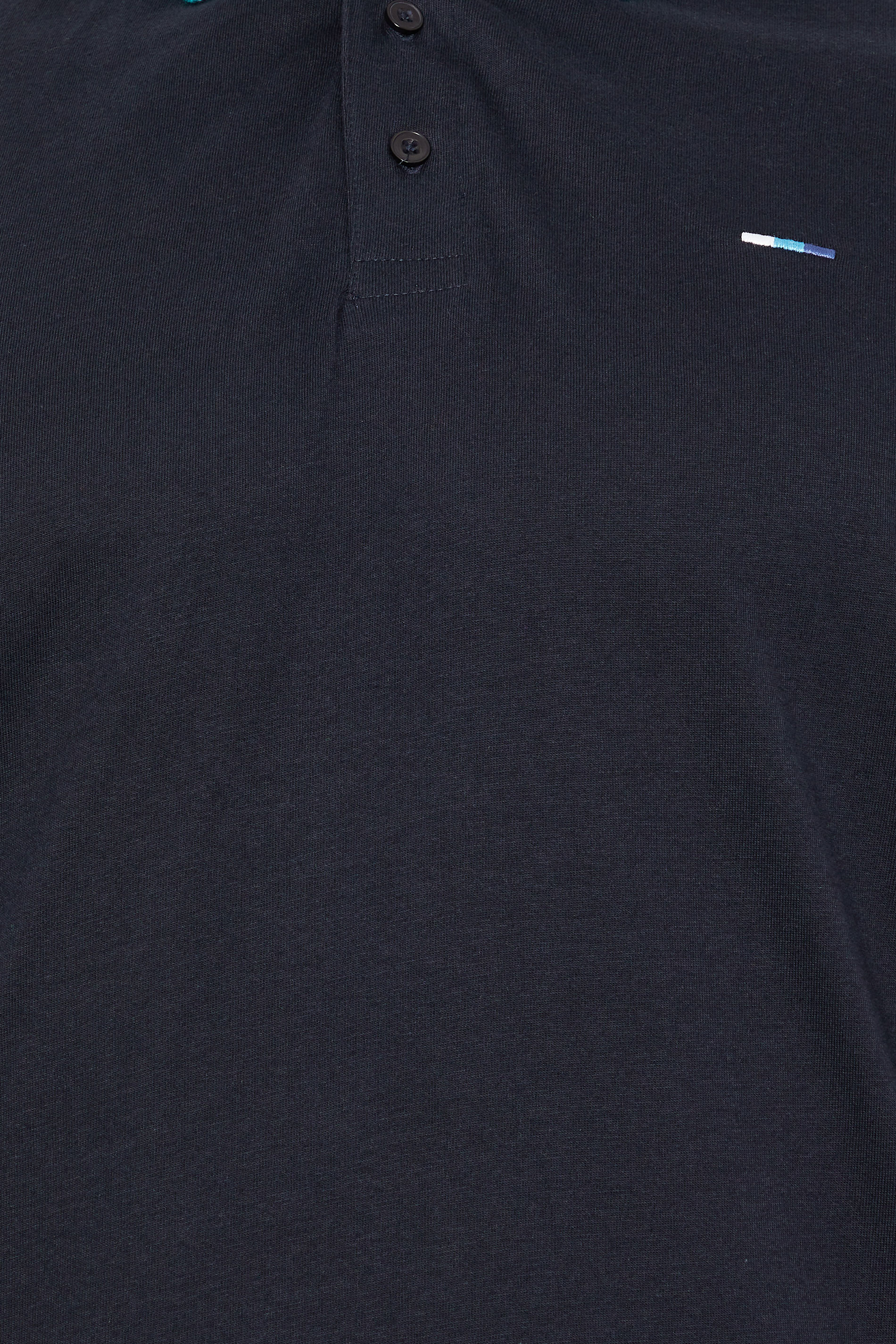 BadRhino Big & Tall Navy Blue Stripe Detail Jacquard Collar Polo Shirt | BadRhino 5
