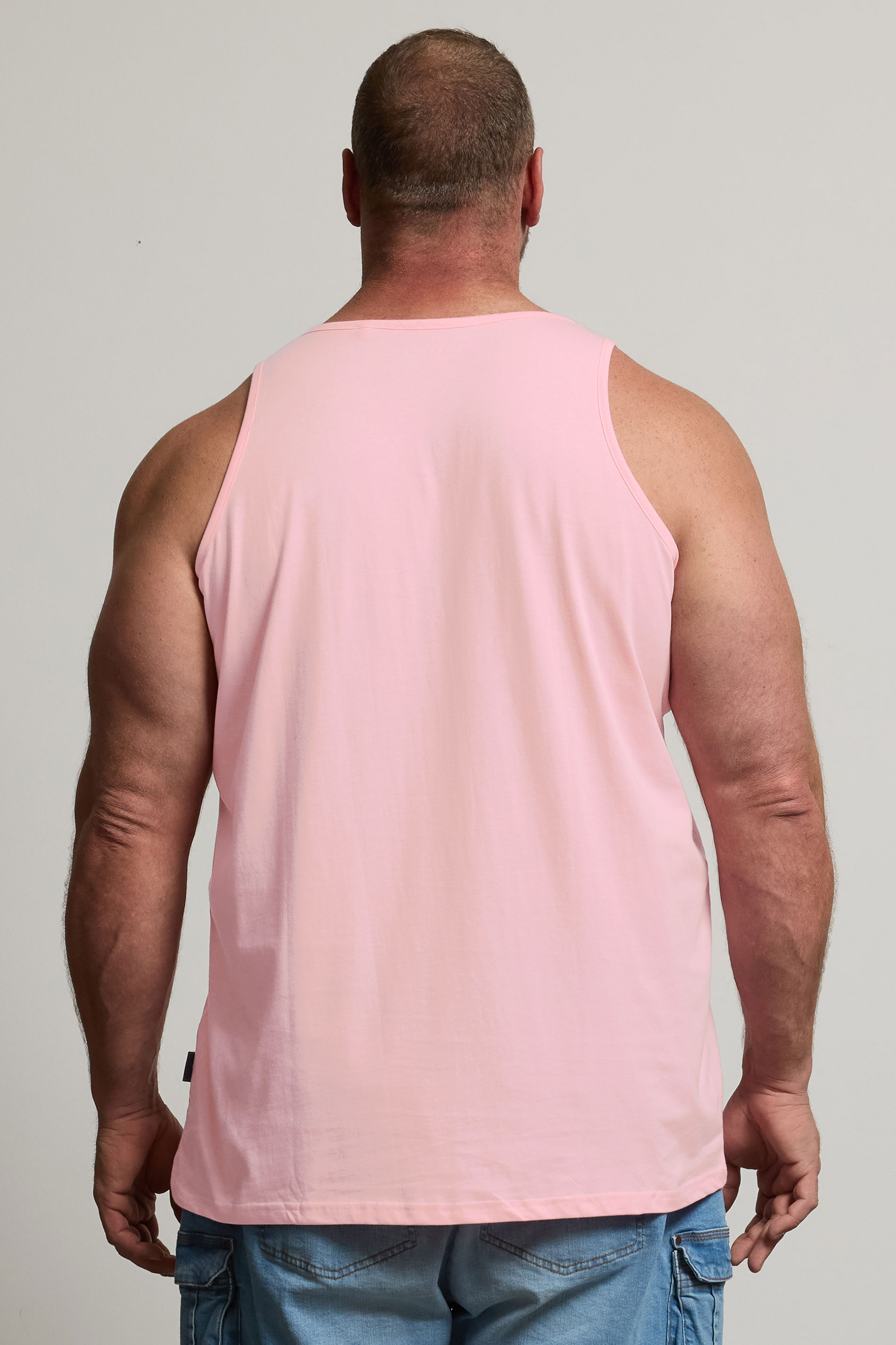 BadRhino Big & Tall Light Pink Vest Top | BadRhino 3