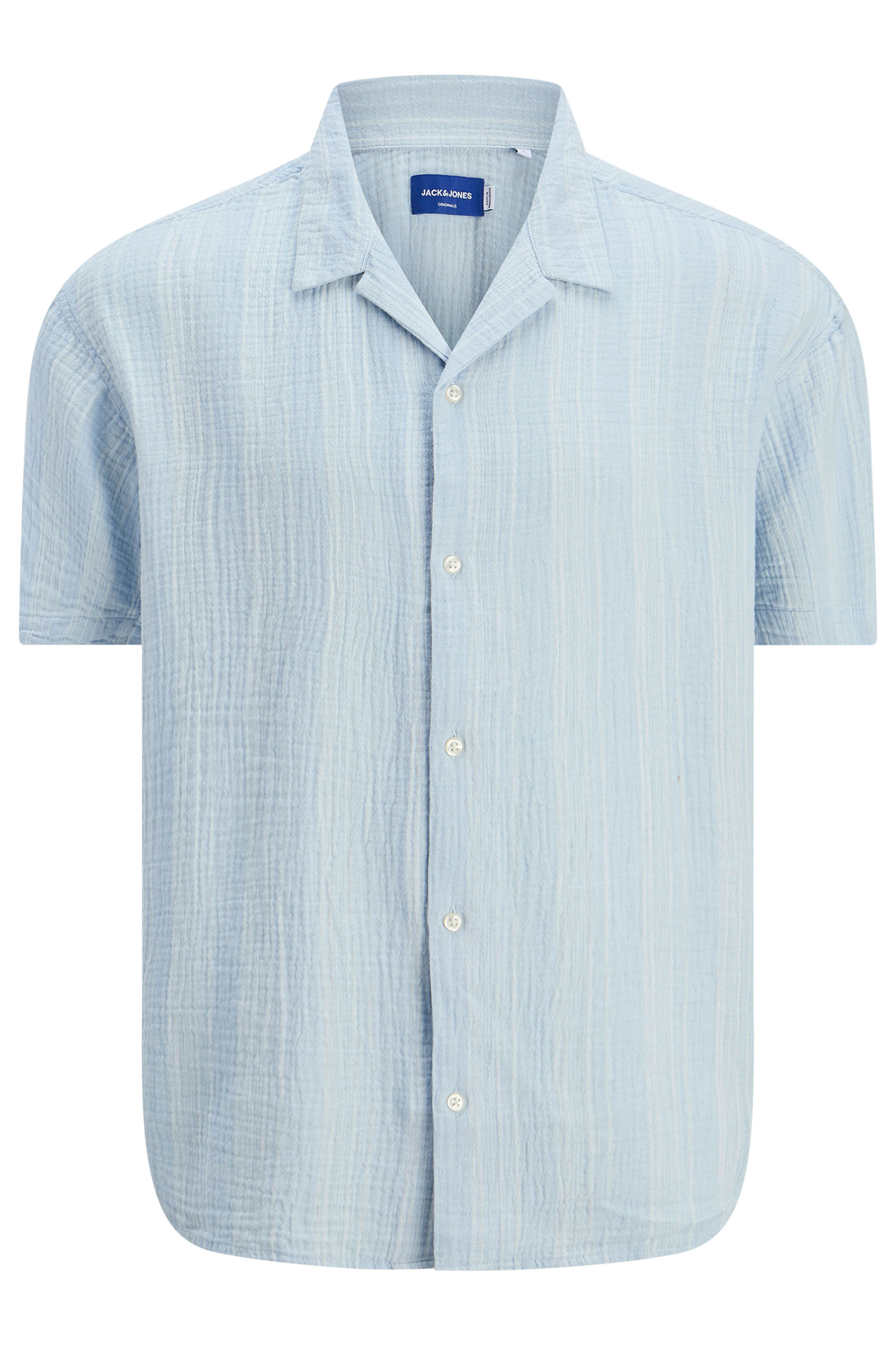 JACK & JONES Big & Tall Light Blue Resort Shirt | BadRhino 2